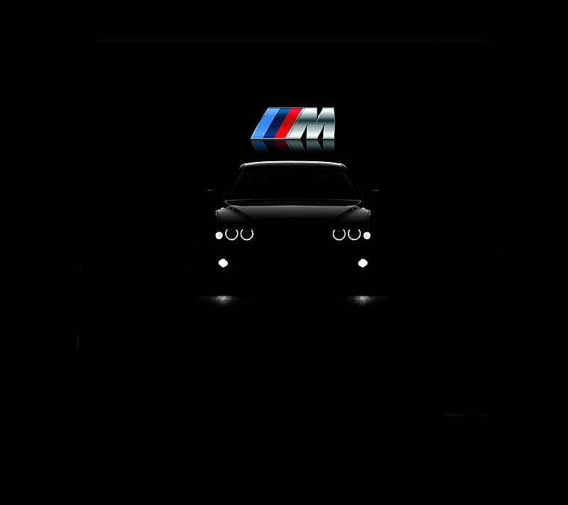 BMW M, headlights, glowing M logo, SD Desktop Wallpaper