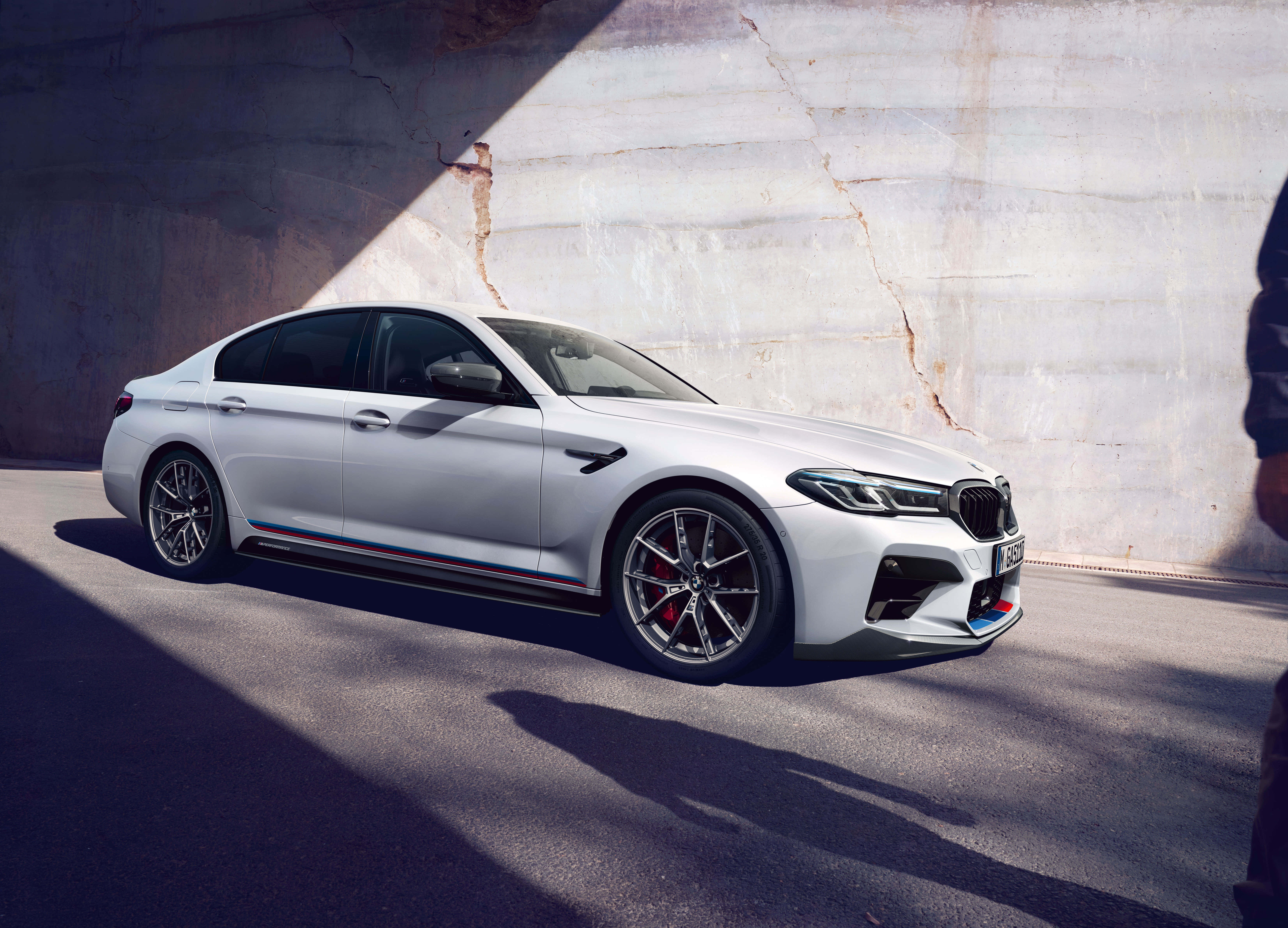 BMW M5, white, sports car, 5K Desktop Wallpaper