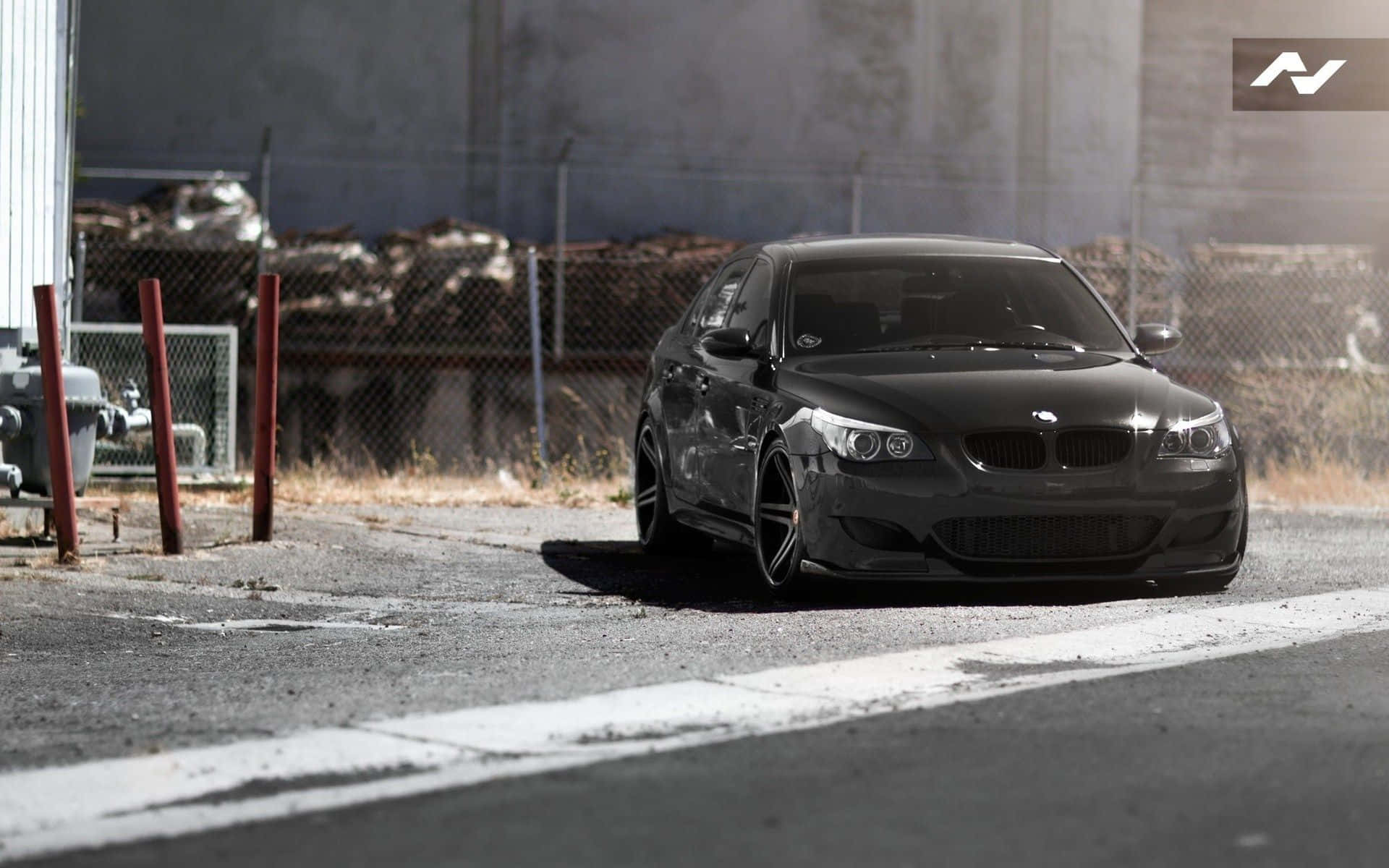BMW M5, black, cracked asphalt, Full HD Desktop Wallpaper