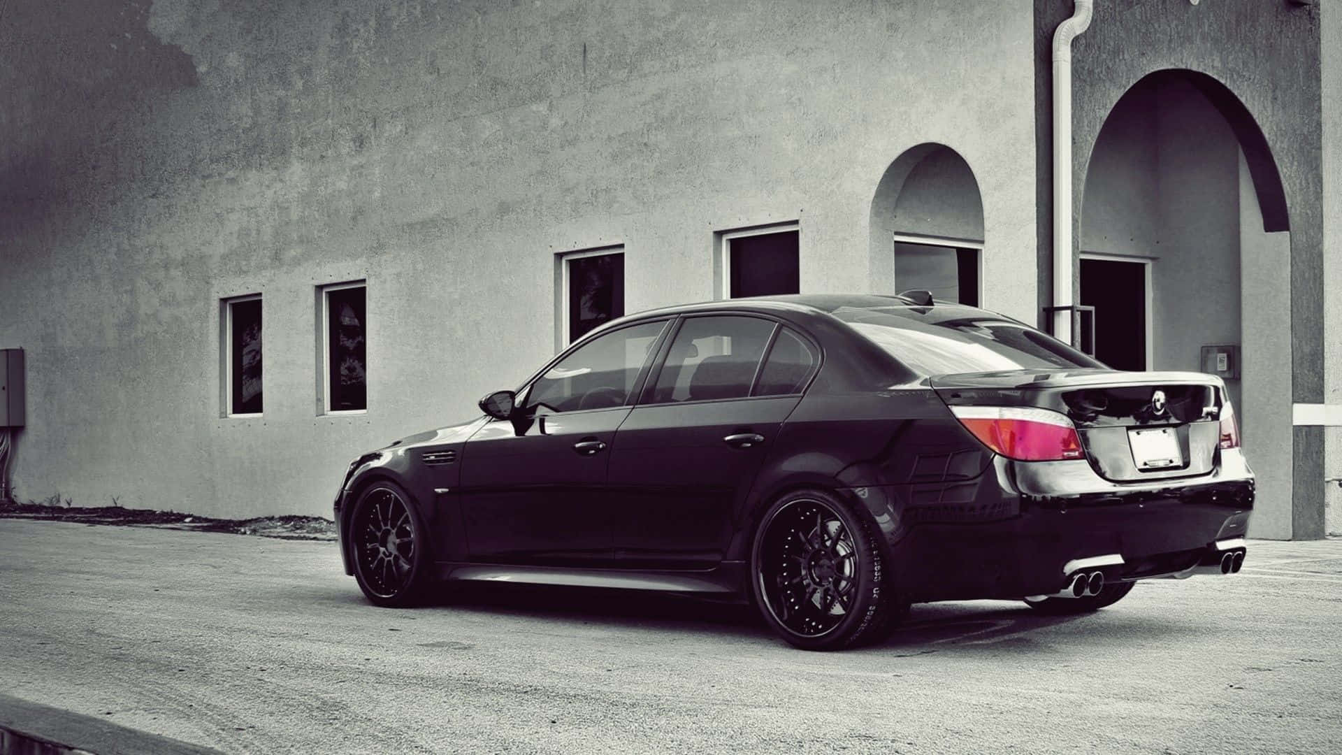 BMW M5, black, custom wheels, Full HD Desktop Wallpaper