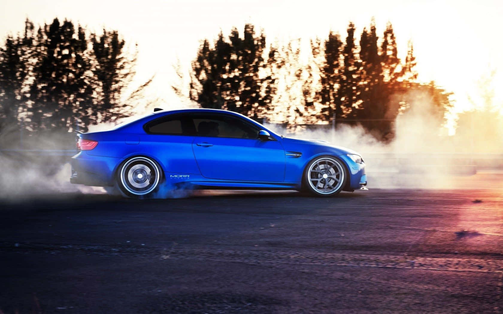BMW M5, vibrant blue, asphalt road, HD Desktop Wallpaper