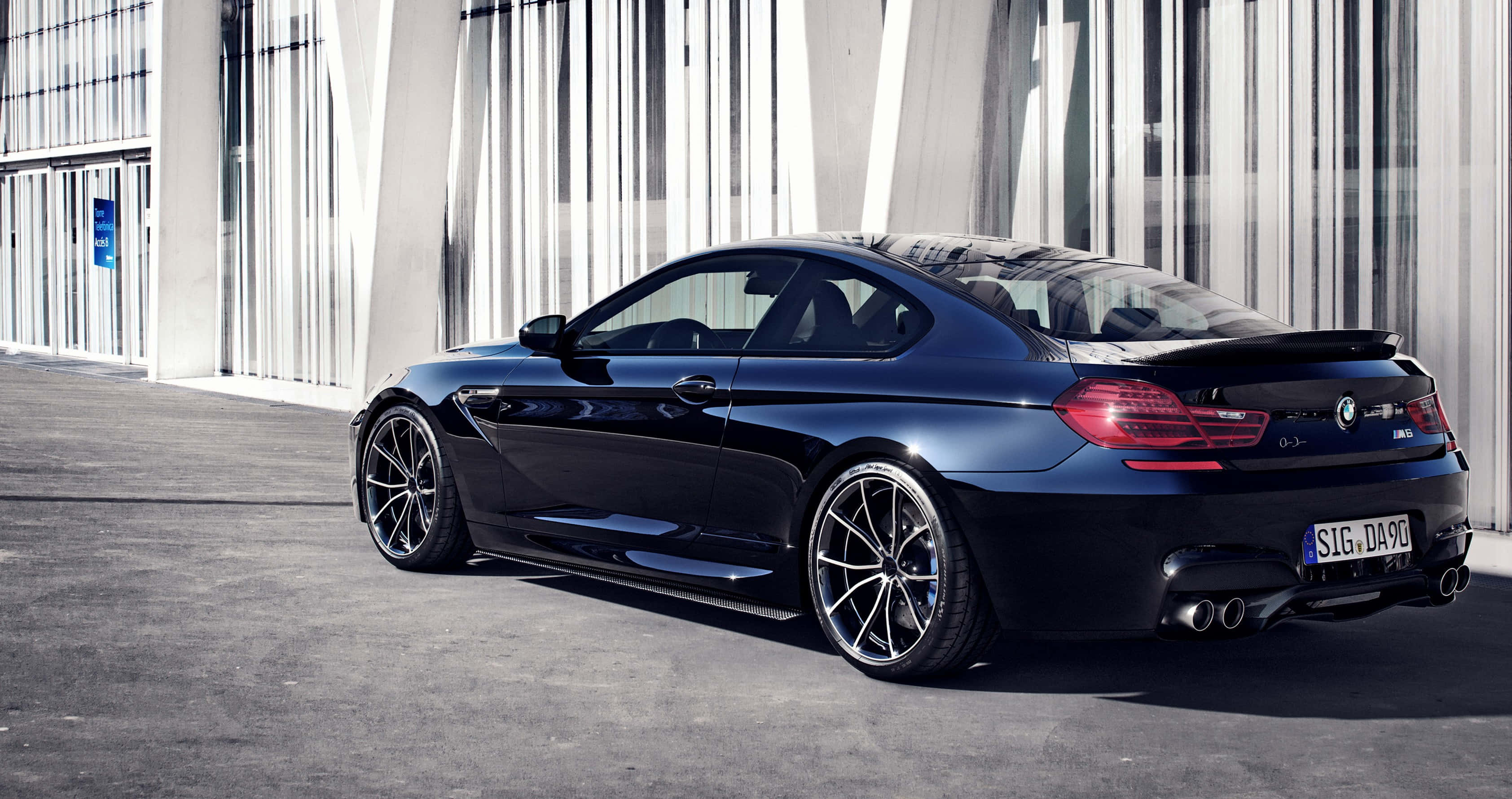 BMW M6, black, coupe, 2K Desktop Wallpaper