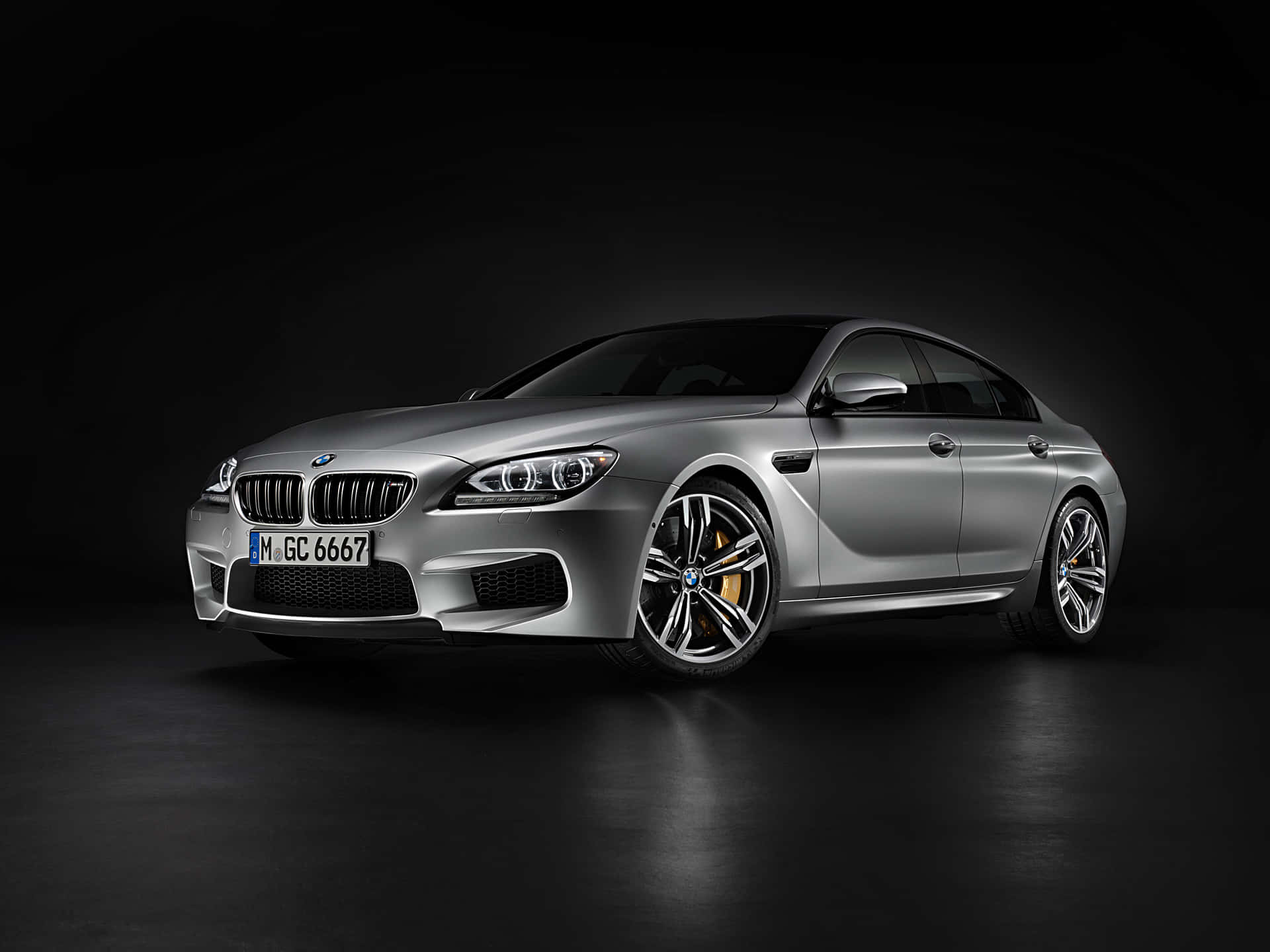 BMW M6, silver, studio lights, Full HD Desktop Wallpaper