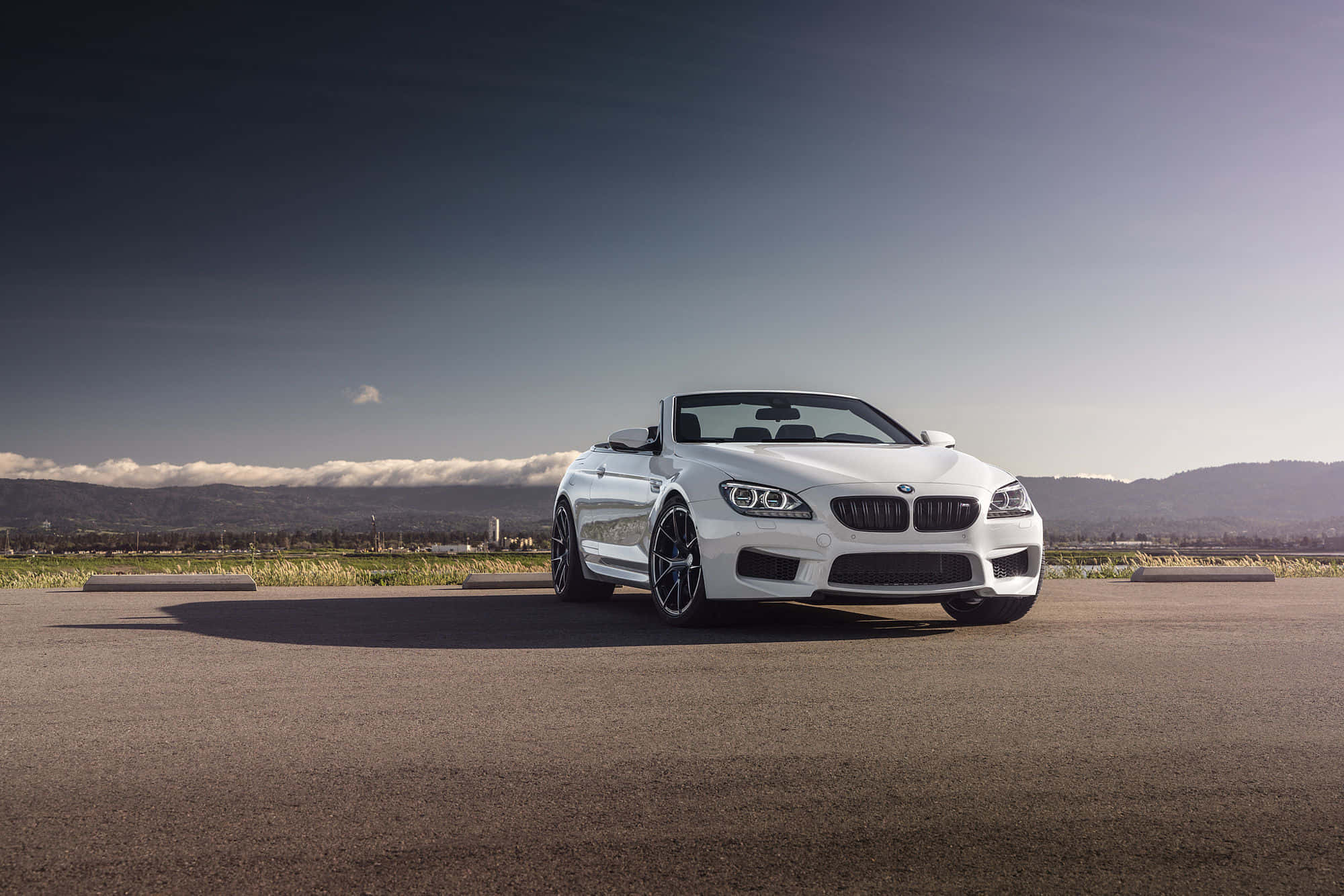 BMW M6, white, convertible, Full HD Desktop Wallpaper