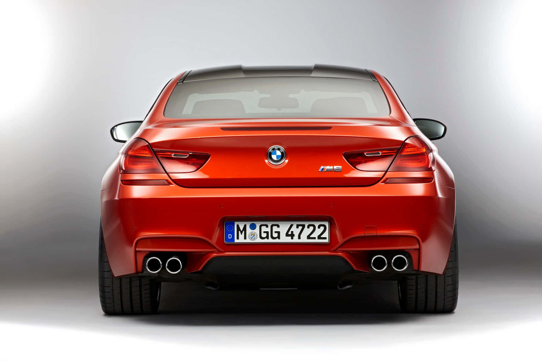 BMW M6, glossy red, rear view, HD Desktop Wallpaper