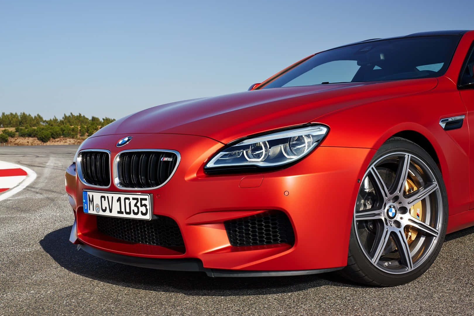 BMW M6, vibrant red, racetrack, HD Desktop Wallpaper