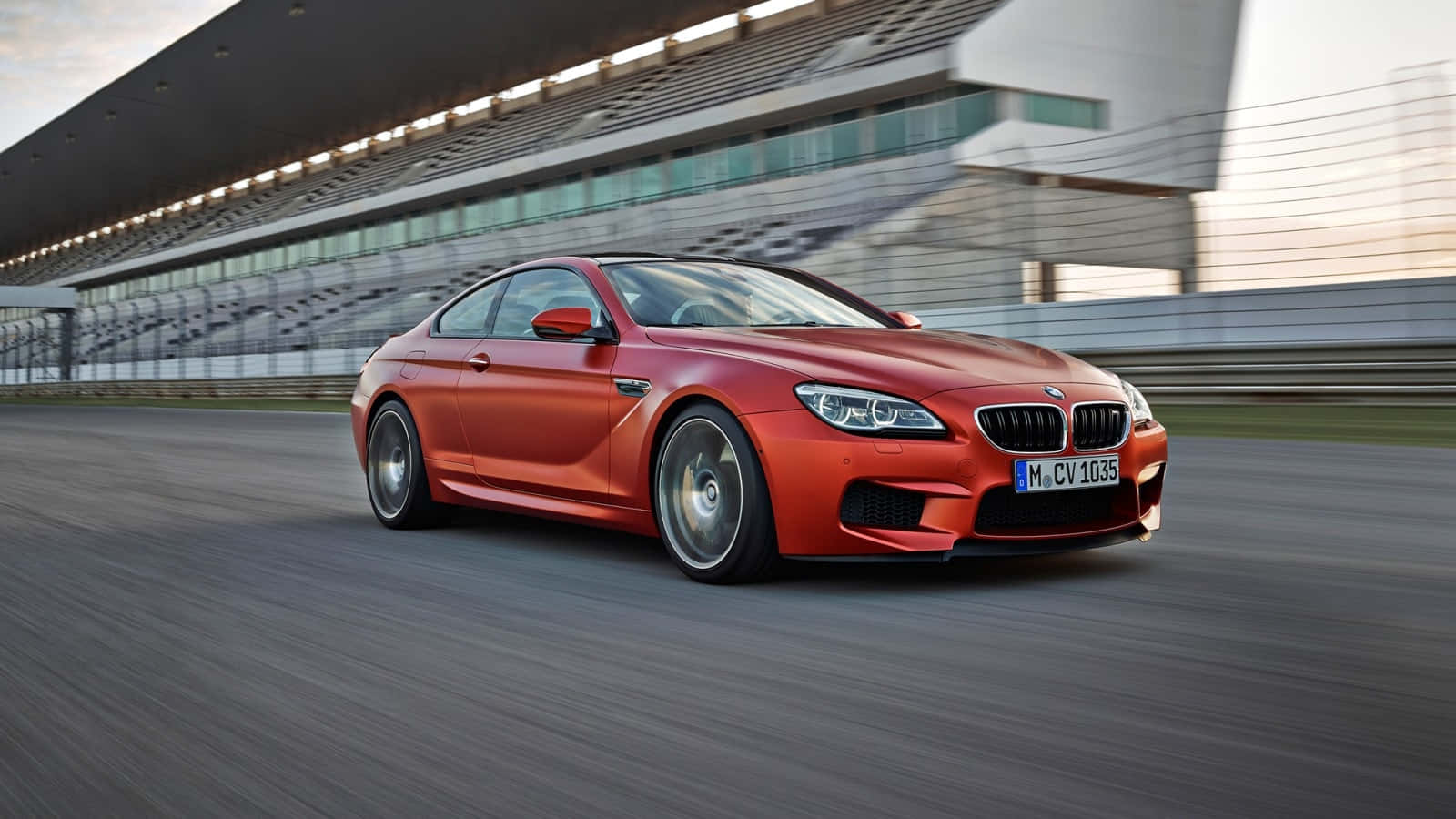 BMW M6, orange, racetrack, HD Desktop Wallpaper
