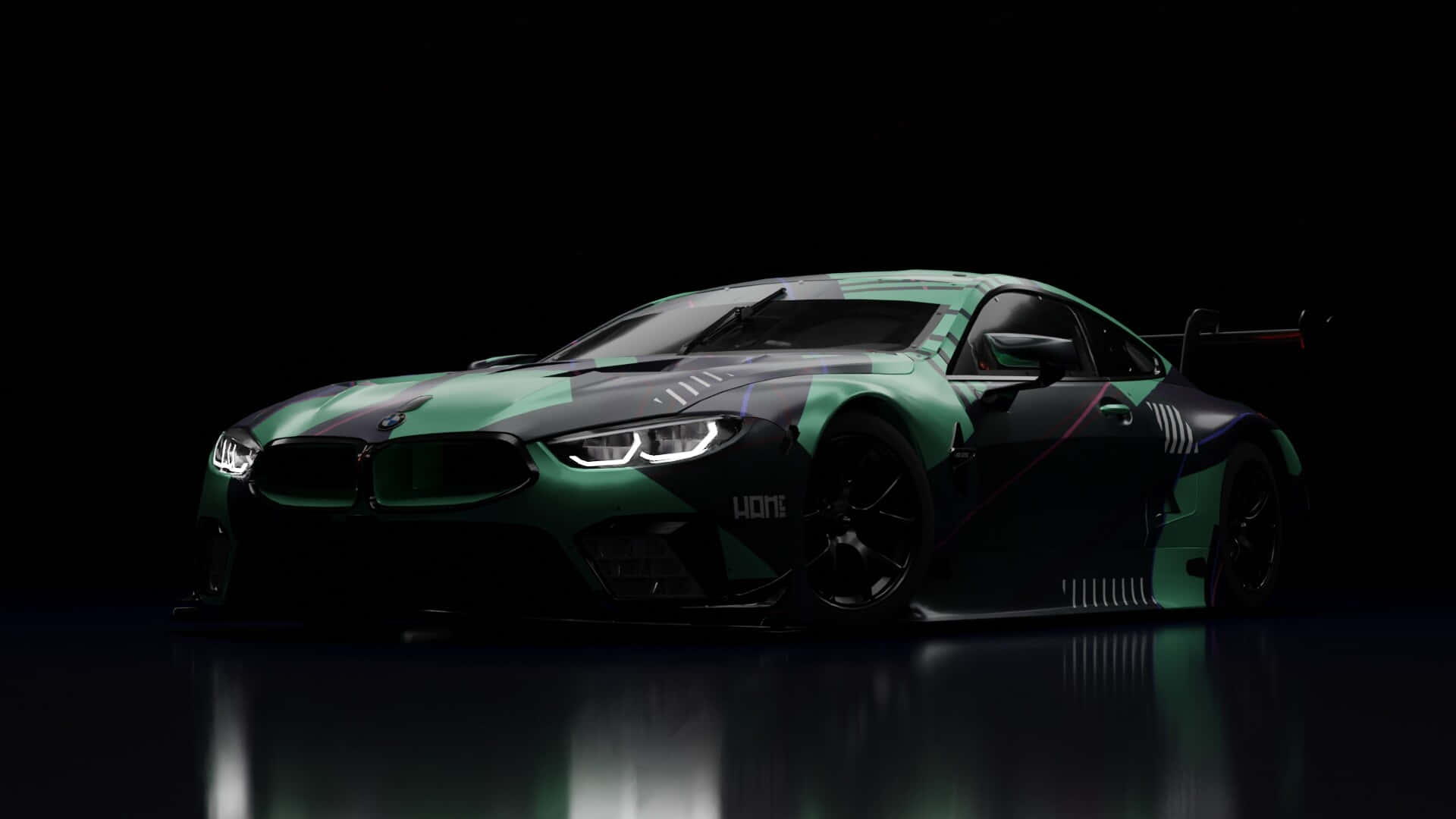 BMW M8, green, black, Full HD Desktop Wallpaper