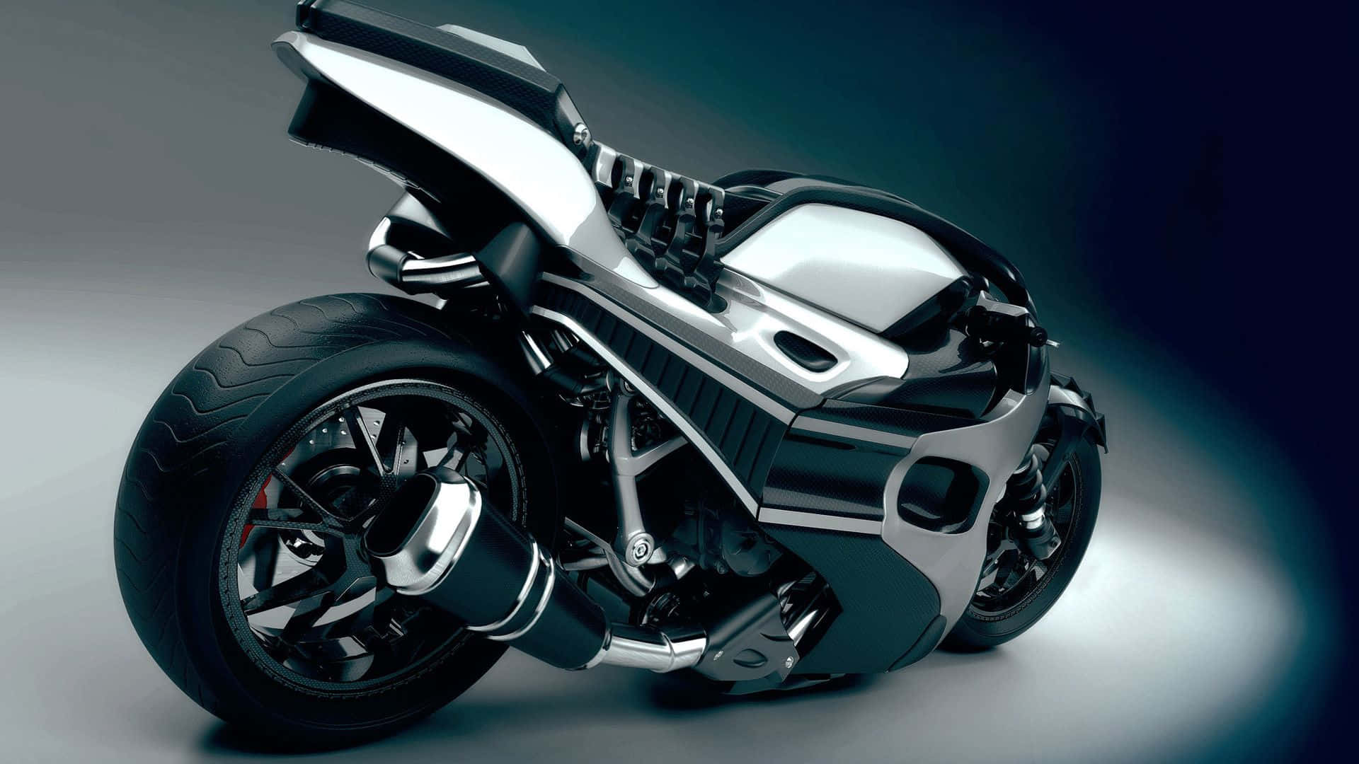 BMW Motorcycle, chrome and black accents, studio lighting, Full HD Desktop Wallpaper