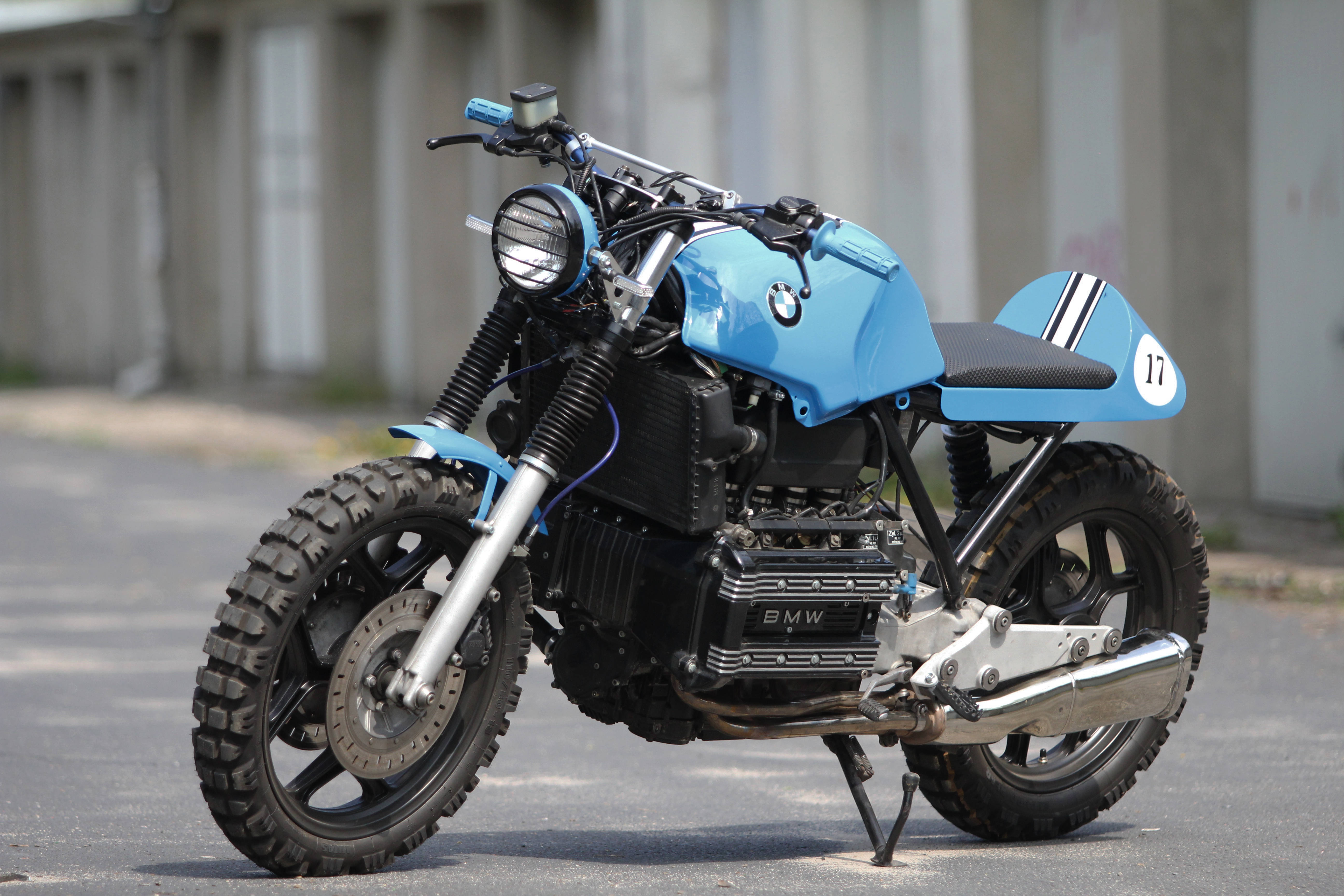 light blue, BMW motorcycle, racing number 17, 5K Desktop Wallpaper