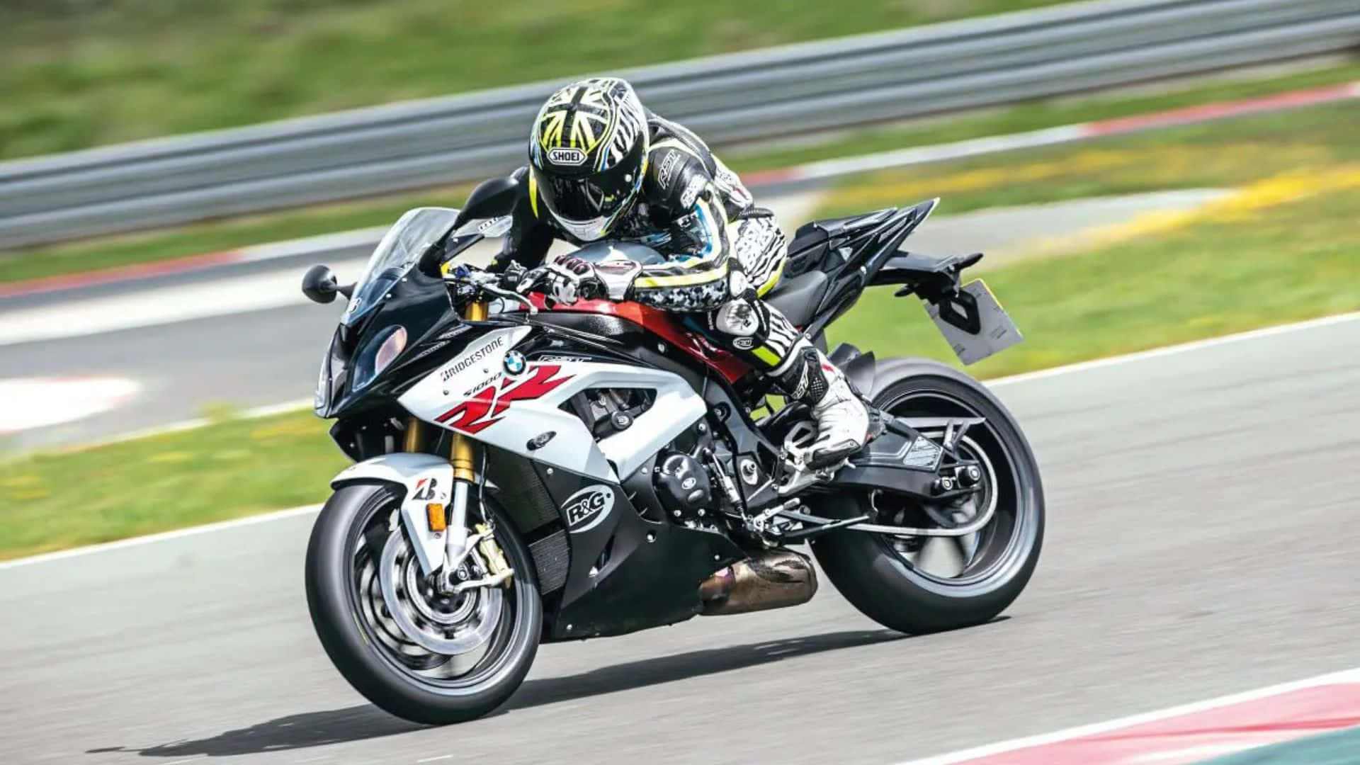BMW S1000RR, racing performance, black white and red, Full HD Desktop Wallpaper