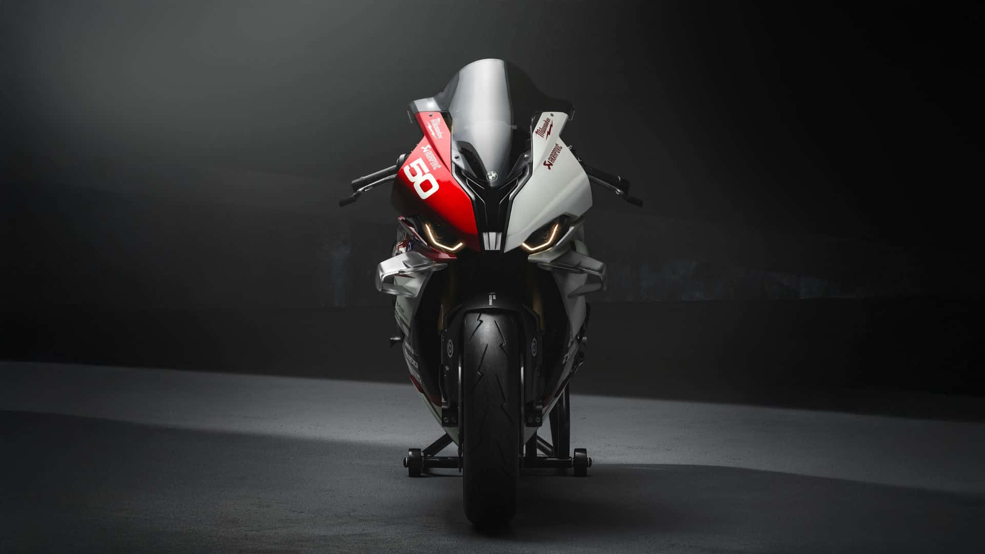 BMW S1000RR, white, red, Full HD Desktop Wallpaper