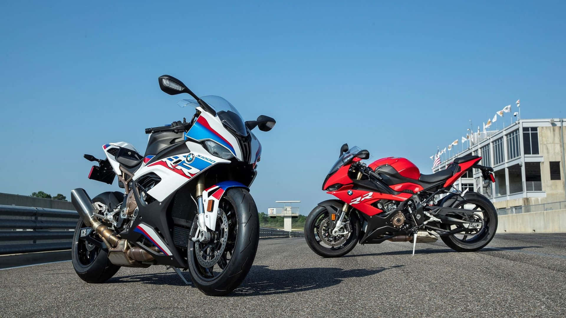 Bmw S1000rr, Ducati Panigale, white blue red, Full HD Desktop Wallpaper