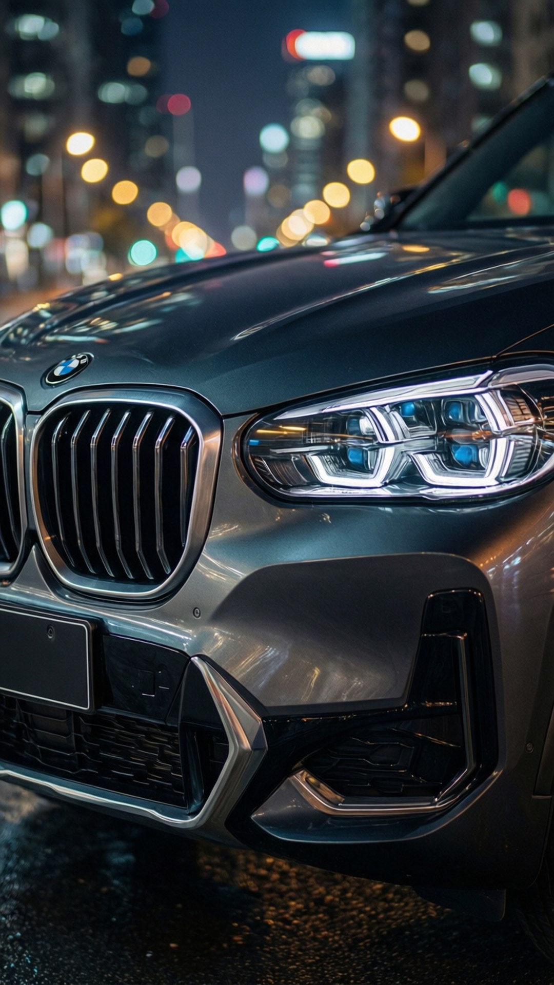 BMW X1, grille, headlights, Full HD Phone Wallpaper