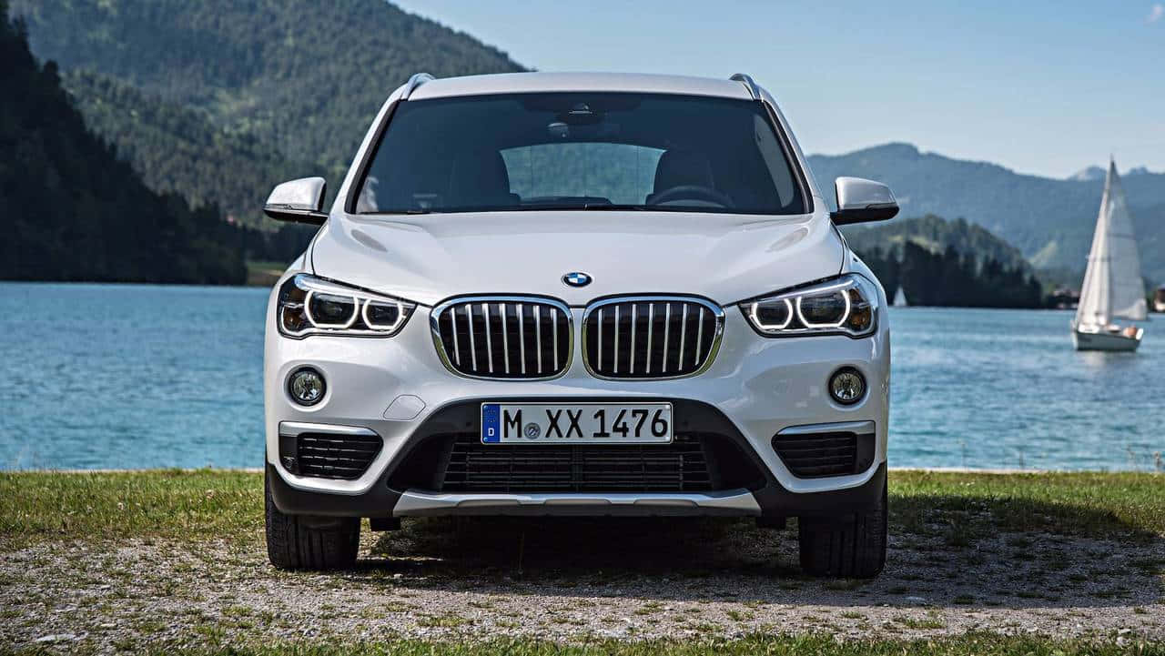 BMW X1, white, grass, HD Desktop Wallpaper
