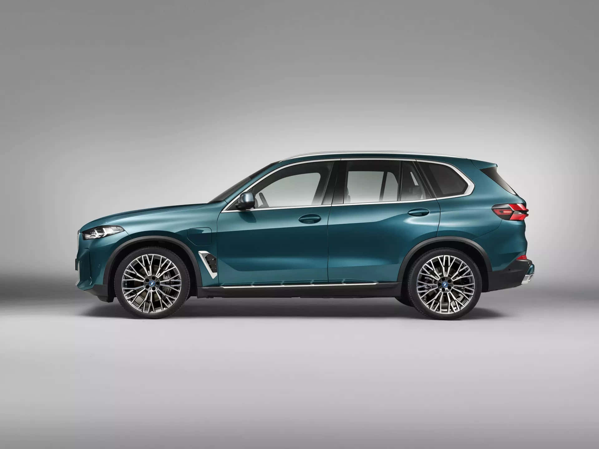 BMW X5, teal, profile, Full HD Desktop Wallpaper