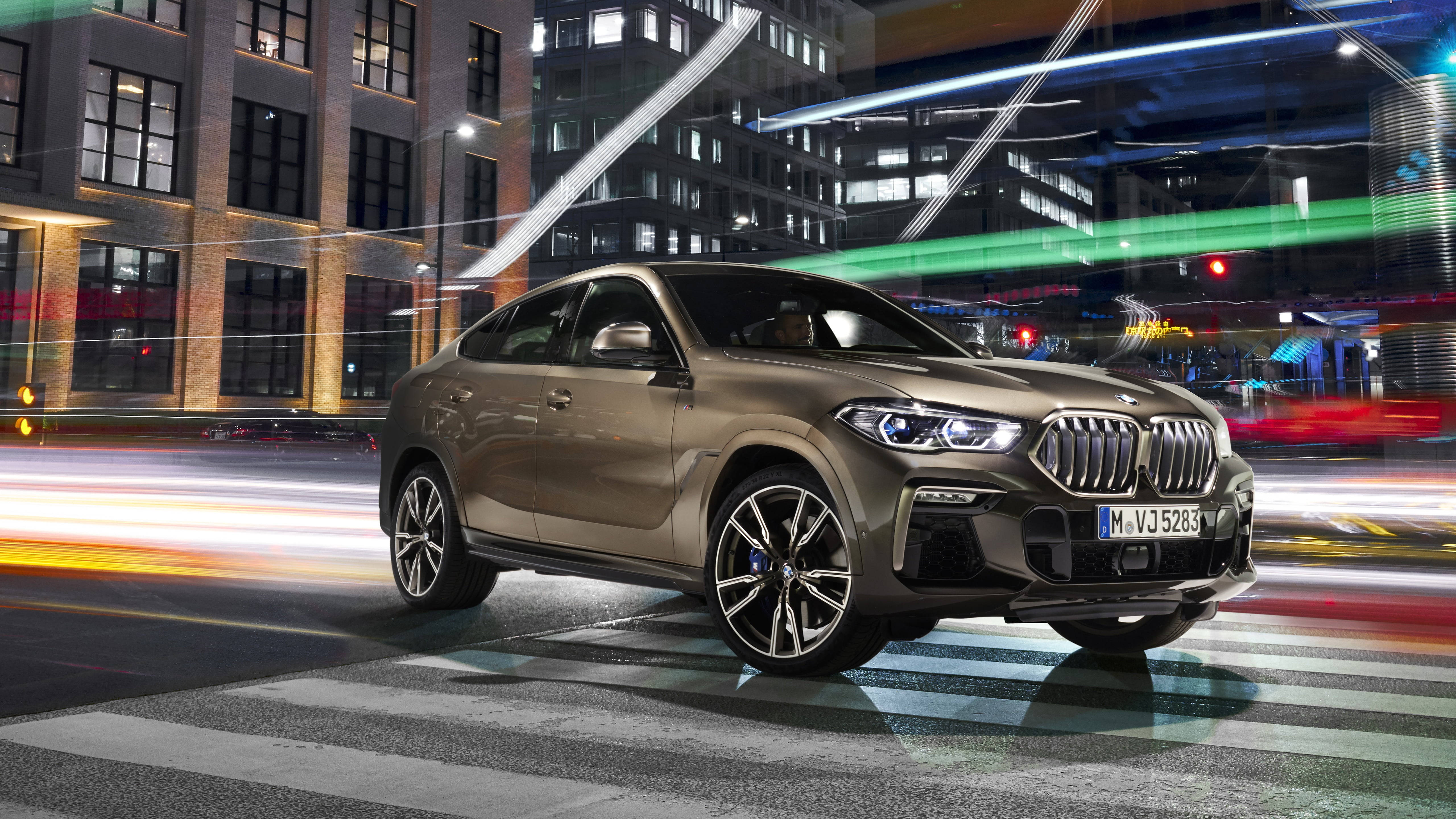 BMW X6 M, gold, highway, 5K Desktop Wallpaper