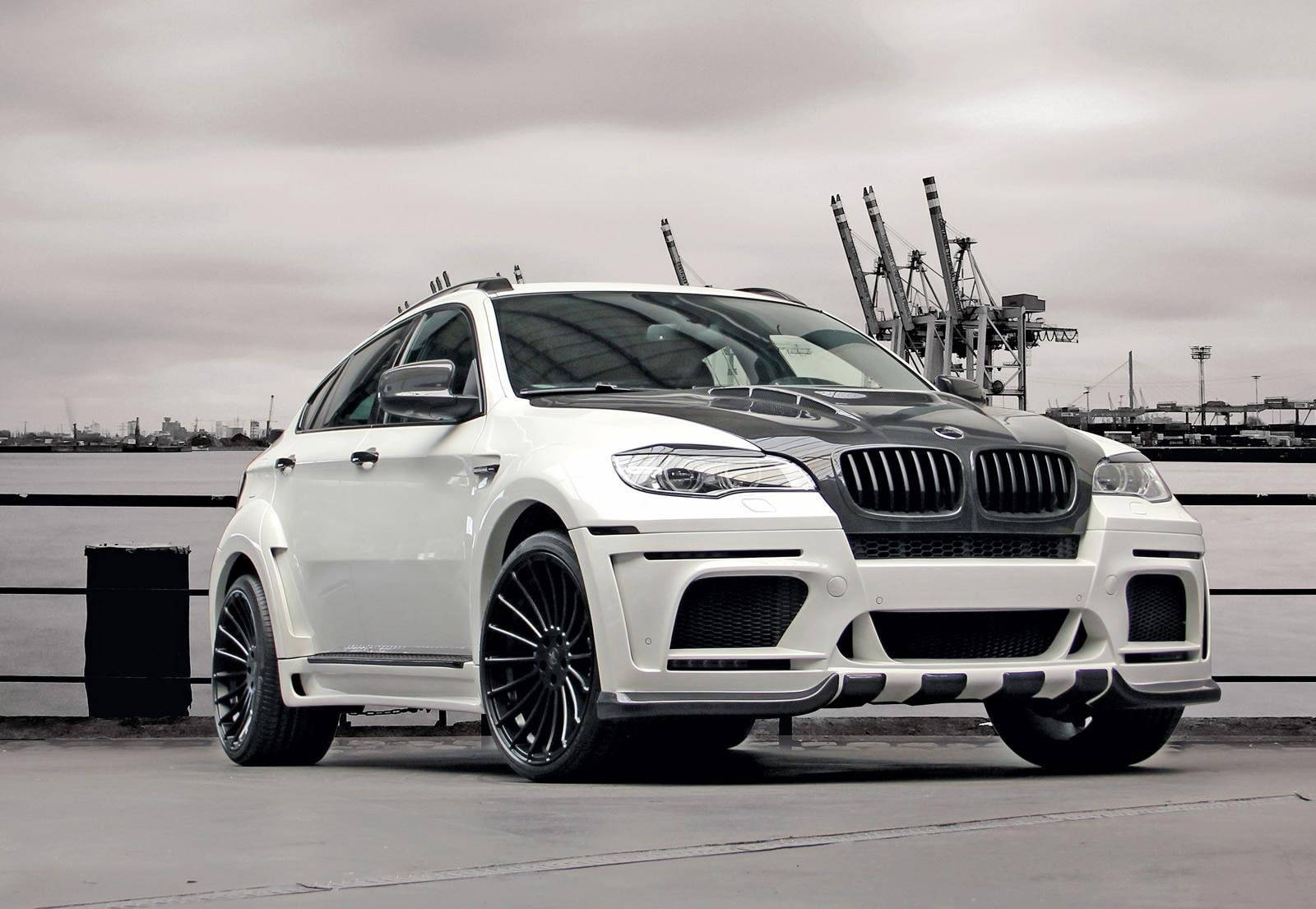 BMW X6 M, white, black accents, HD Desktop Wallpaper