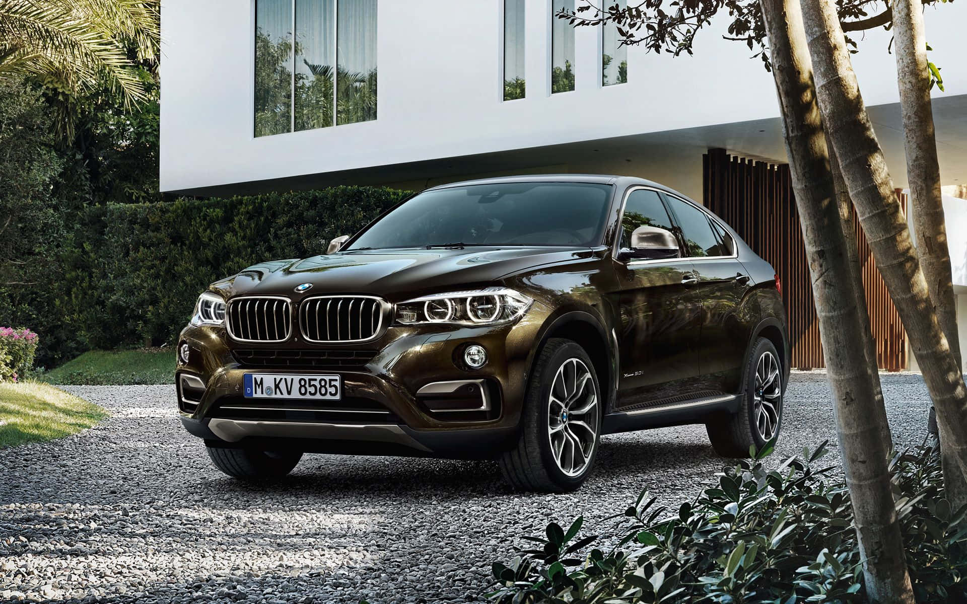 BMW X6, bronze, gravel, Full HD Desktop Wallpaper