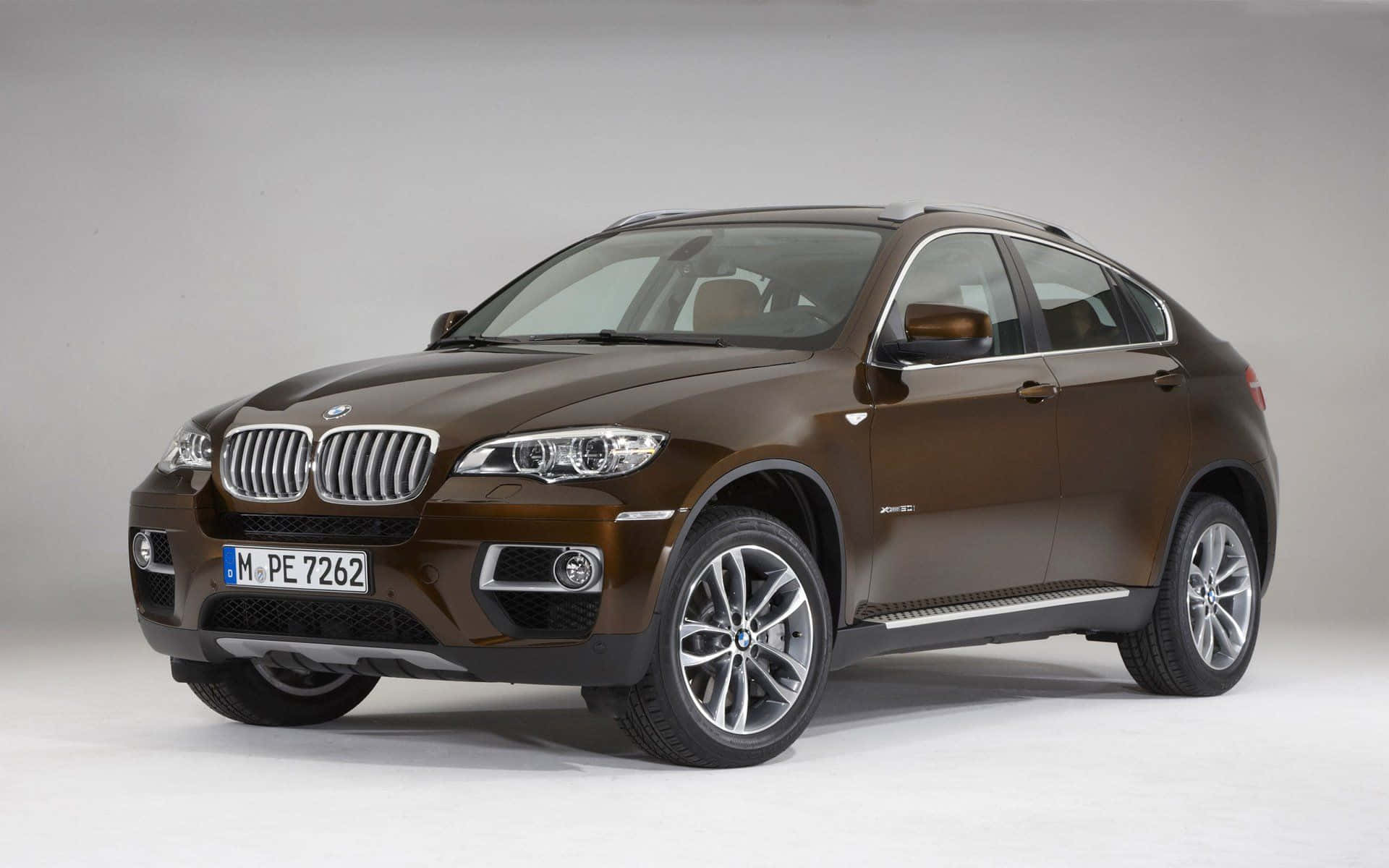 BMW X6, brown, silver rims, Full HD Desktop Wallpaper