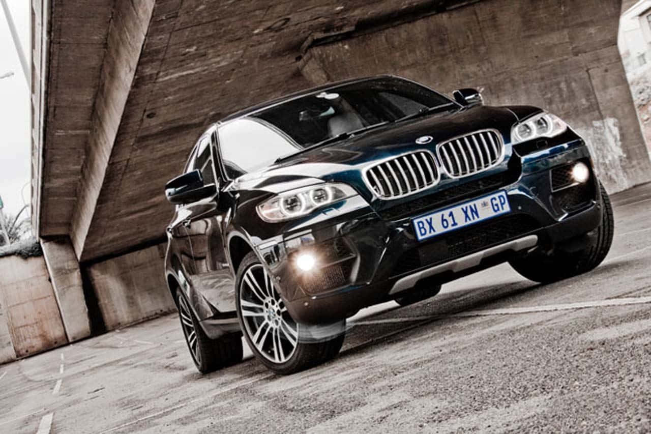 BMW X6, sleek black, harsh light, HD Desktop Wallpaper