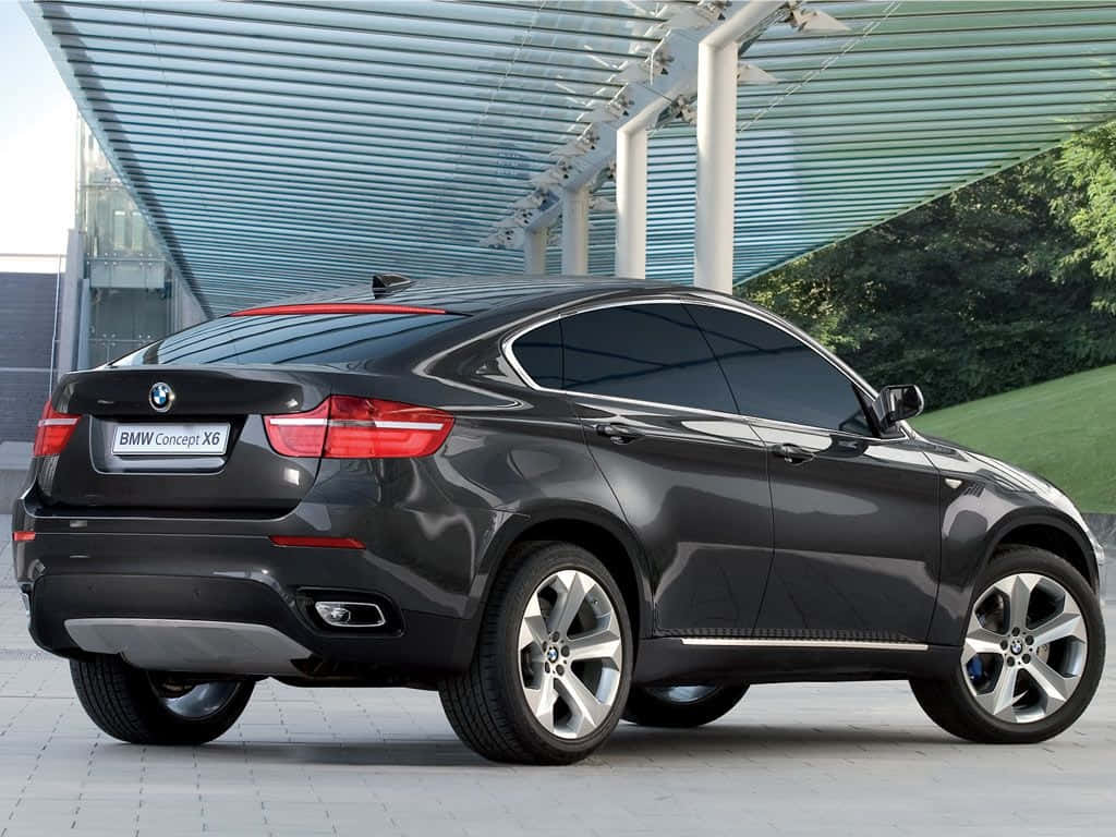 BMW X6, black, glass and steel canopy, SD Desktop Wallpaper
