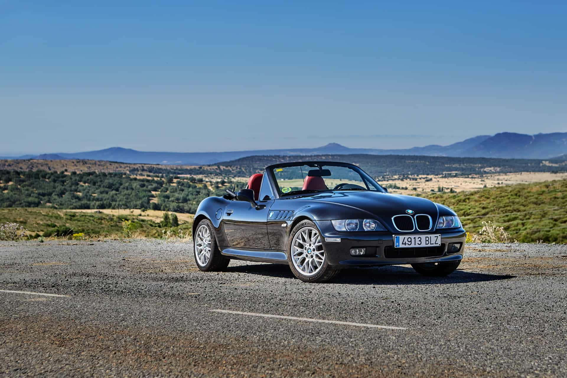 BMW Z3, black, red seats, Full HD Desktop Wallpaper