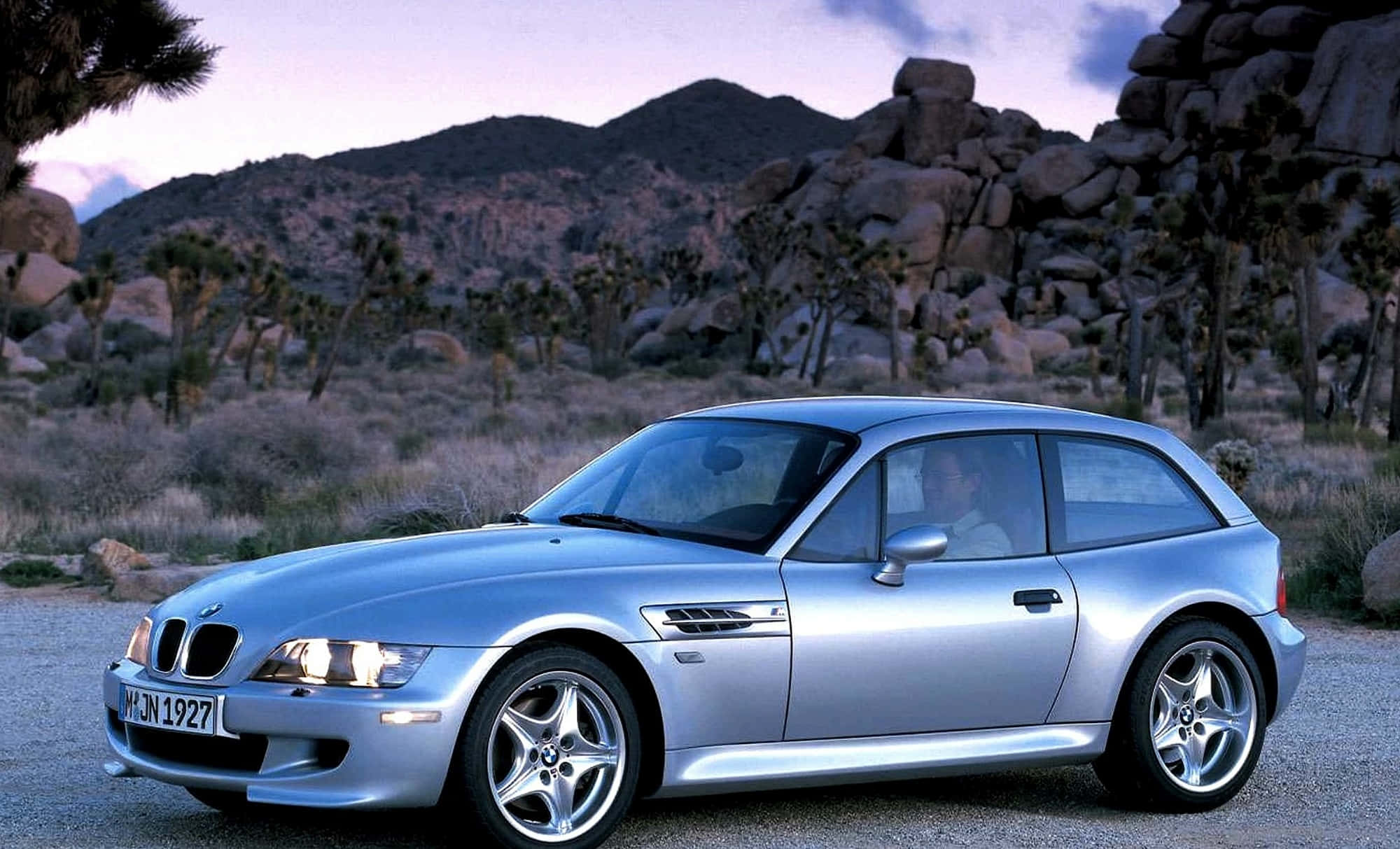 BMW Z3, silver, twilight skies, Full HD Desktop Wallpaper