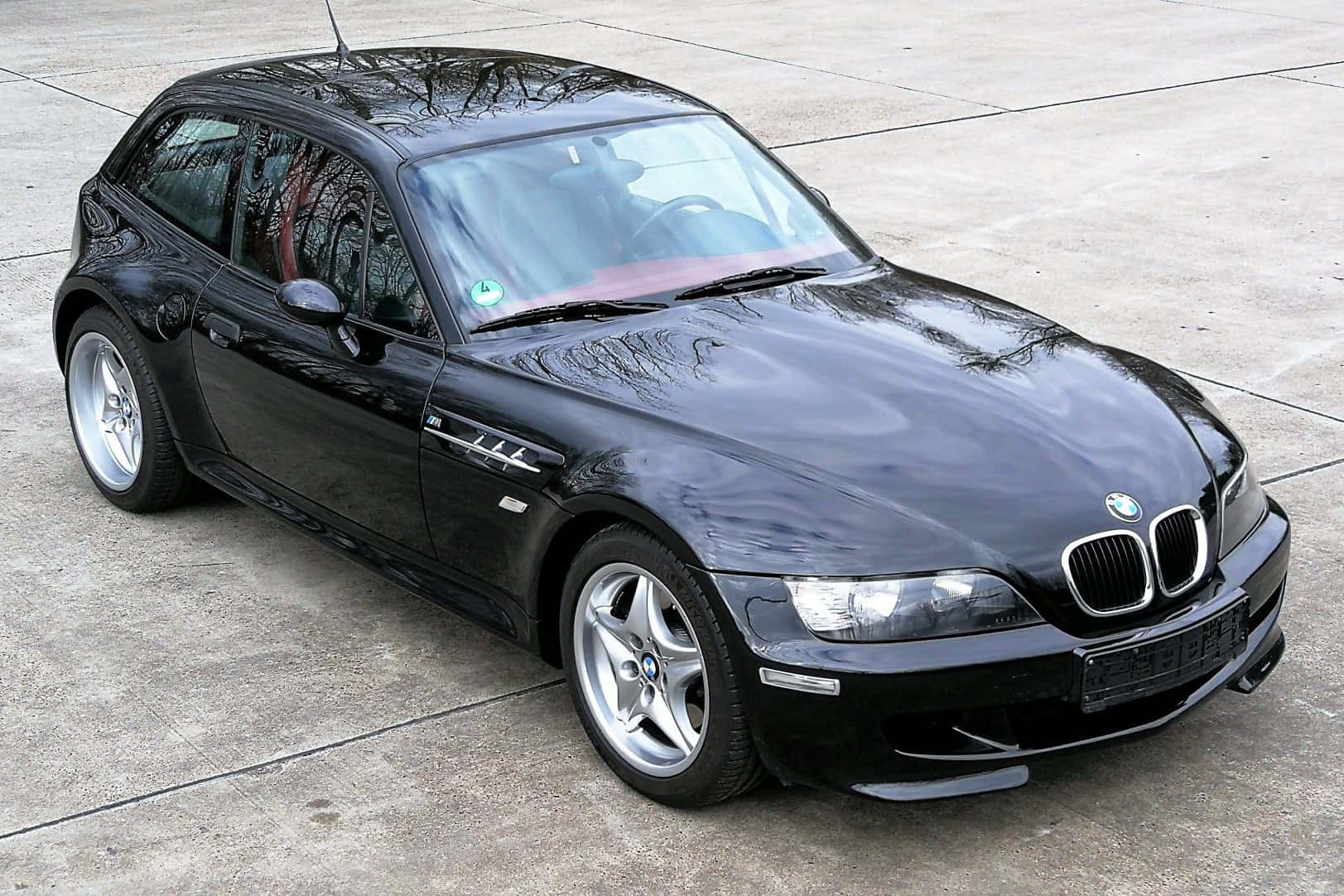 BMW Z3, glossy black, polished hood, HD Desktop Wallpaper