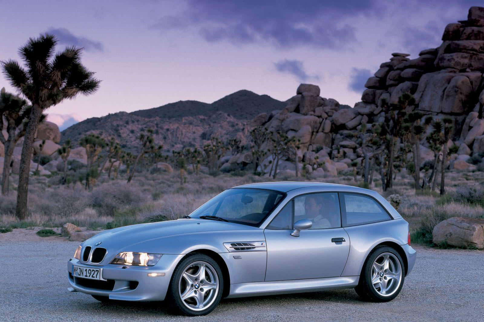 BMW Z3, silver, desert gravel road, HD Desktop Wallpaper