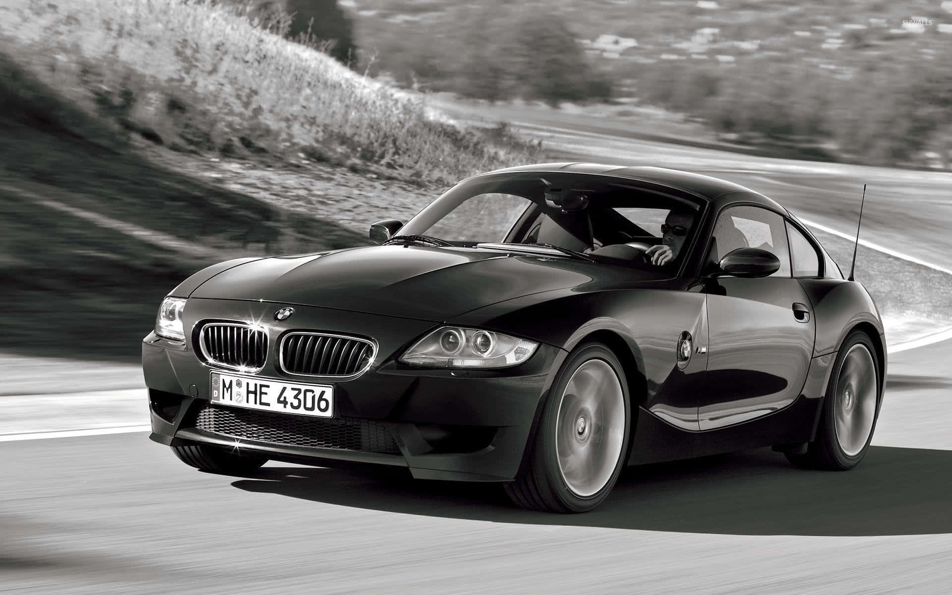 BMW Z4, black, winding road, Full HD Desktop Wallpaper