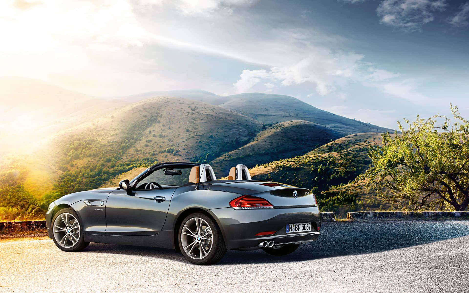 BMW Z4, silver, convertible, Full HD Desktop Wallpaper