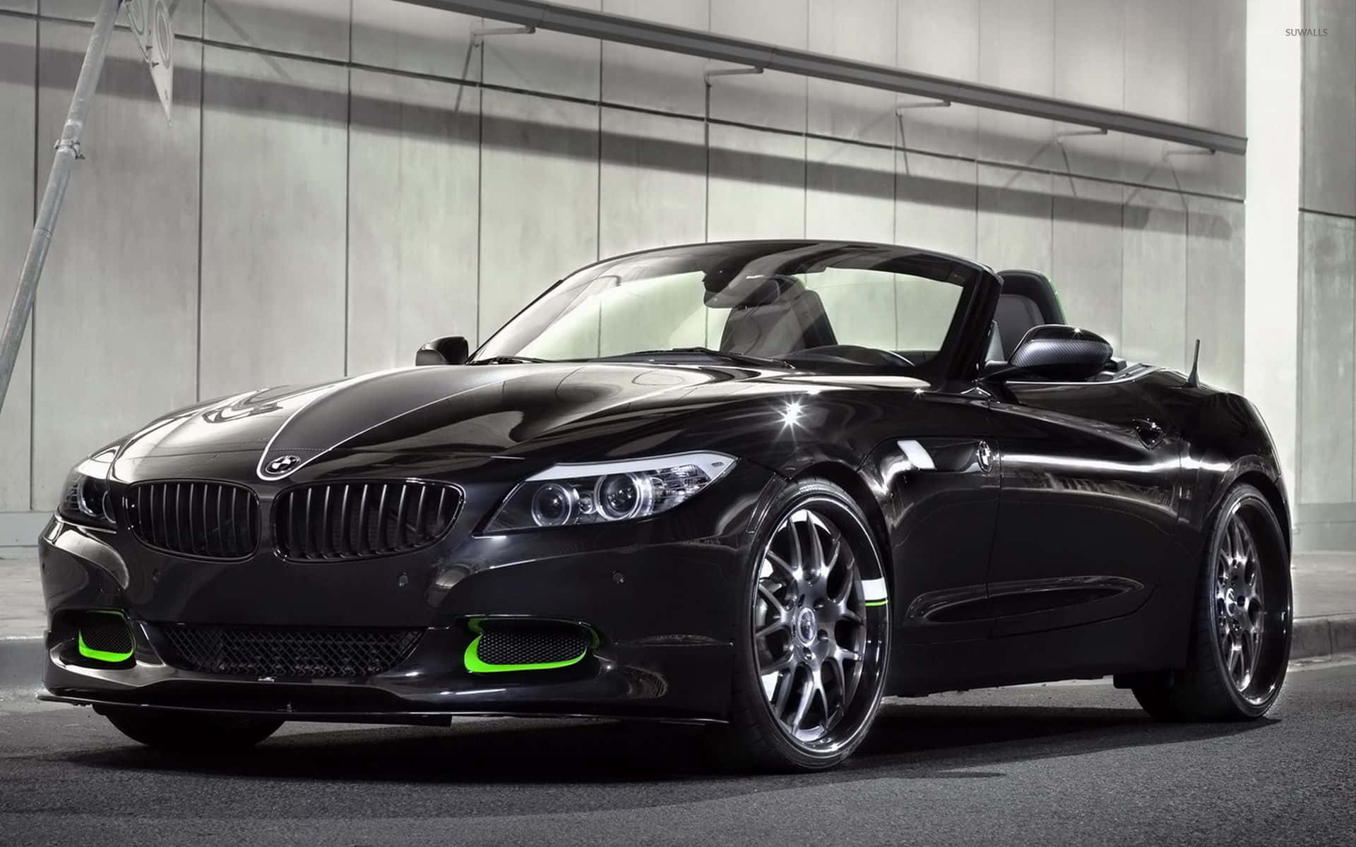 BMW Z4, black, neon green accents, Full HD Desktop Wallpaper