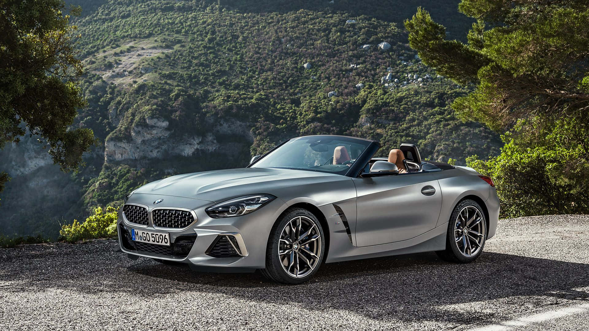 BMW Z4, silver, convertible, Full HD Desktop Wallpaper