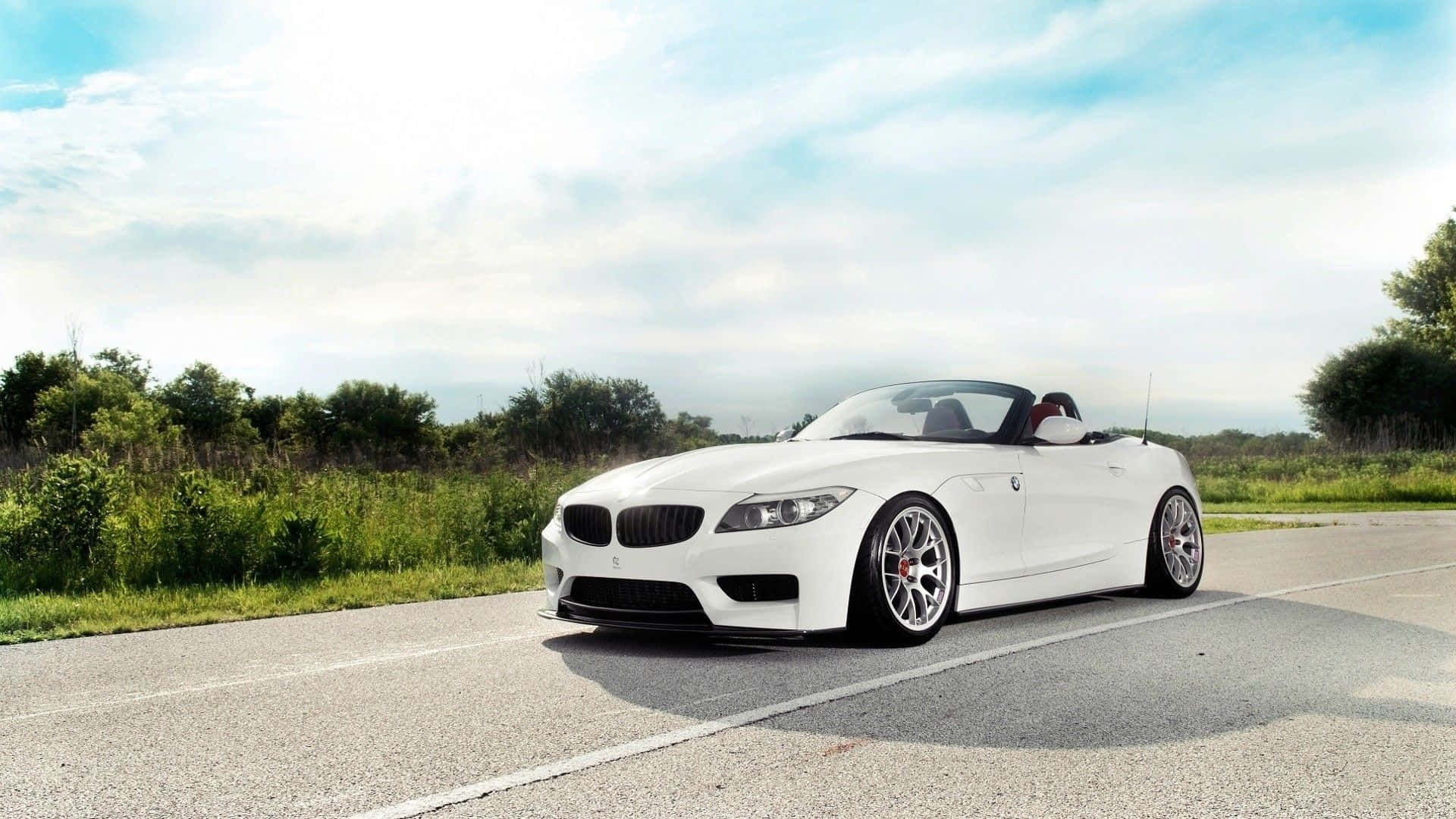 BMW Z4, white, convertible, Full HD Desktop Wallpaper