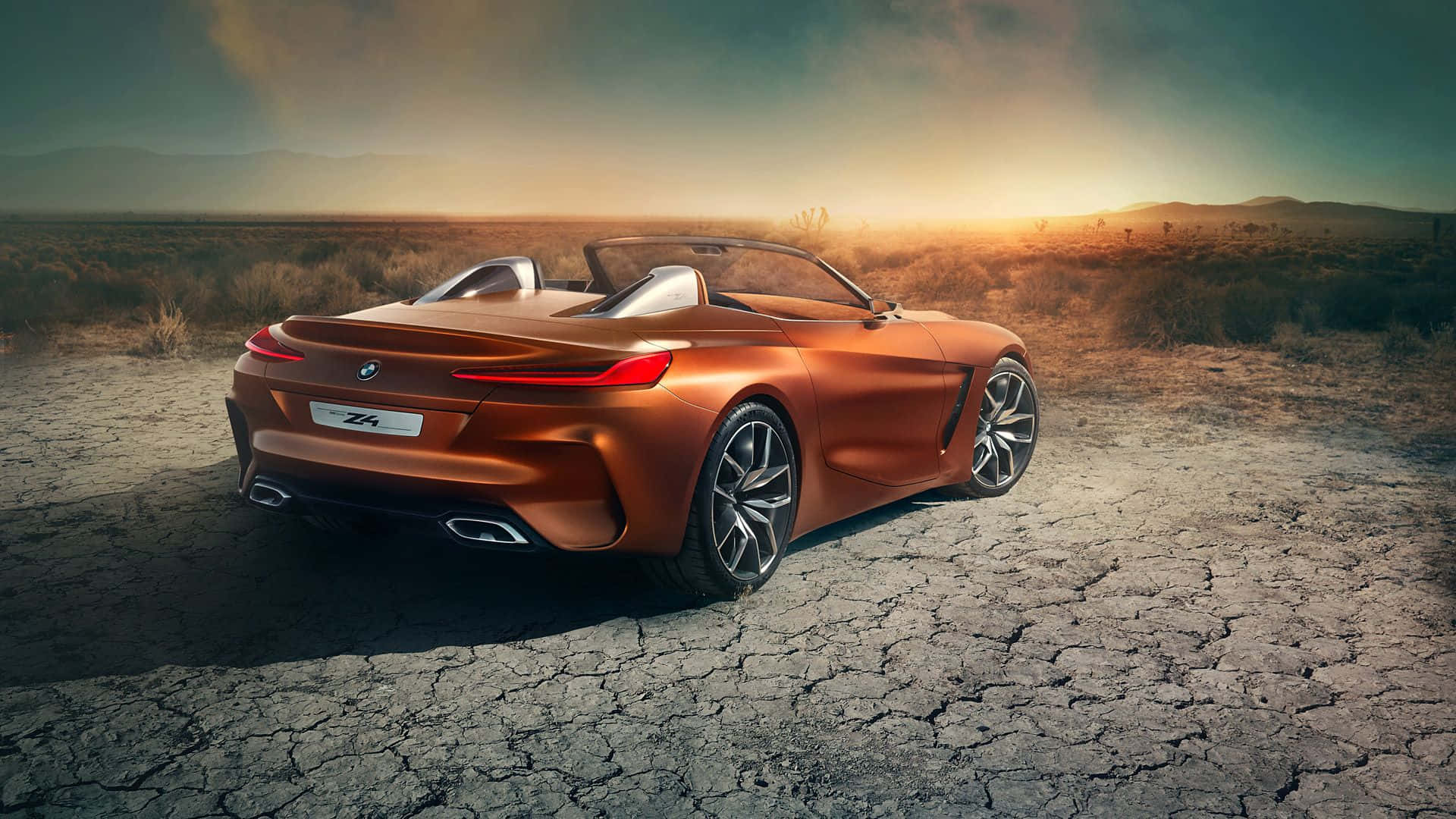 BMW Z4, copper, convertible, Full HD Desktop Wallpaper