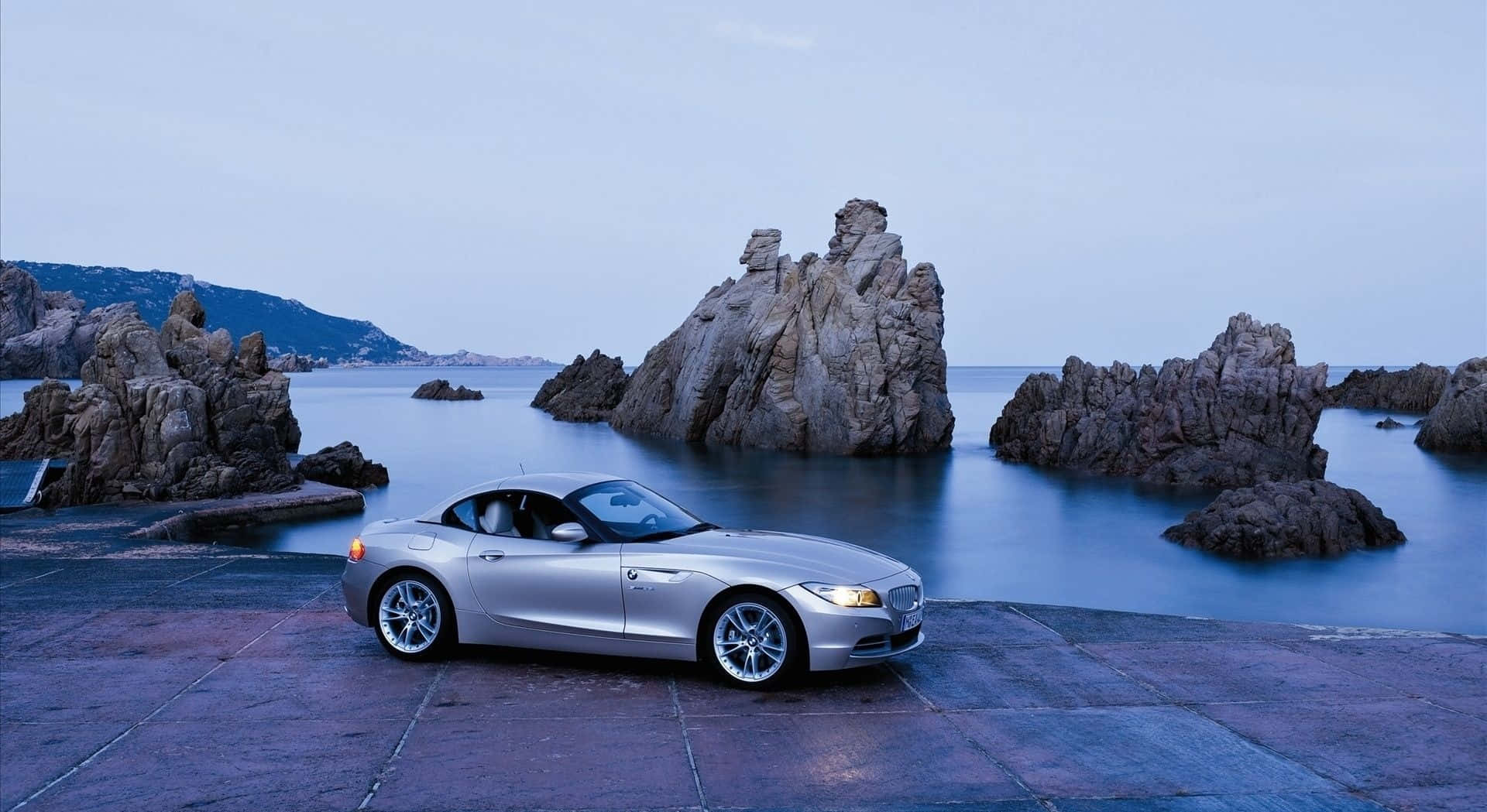 BMW Z4, silver, convertible, Full HD Desktop Wallpaper