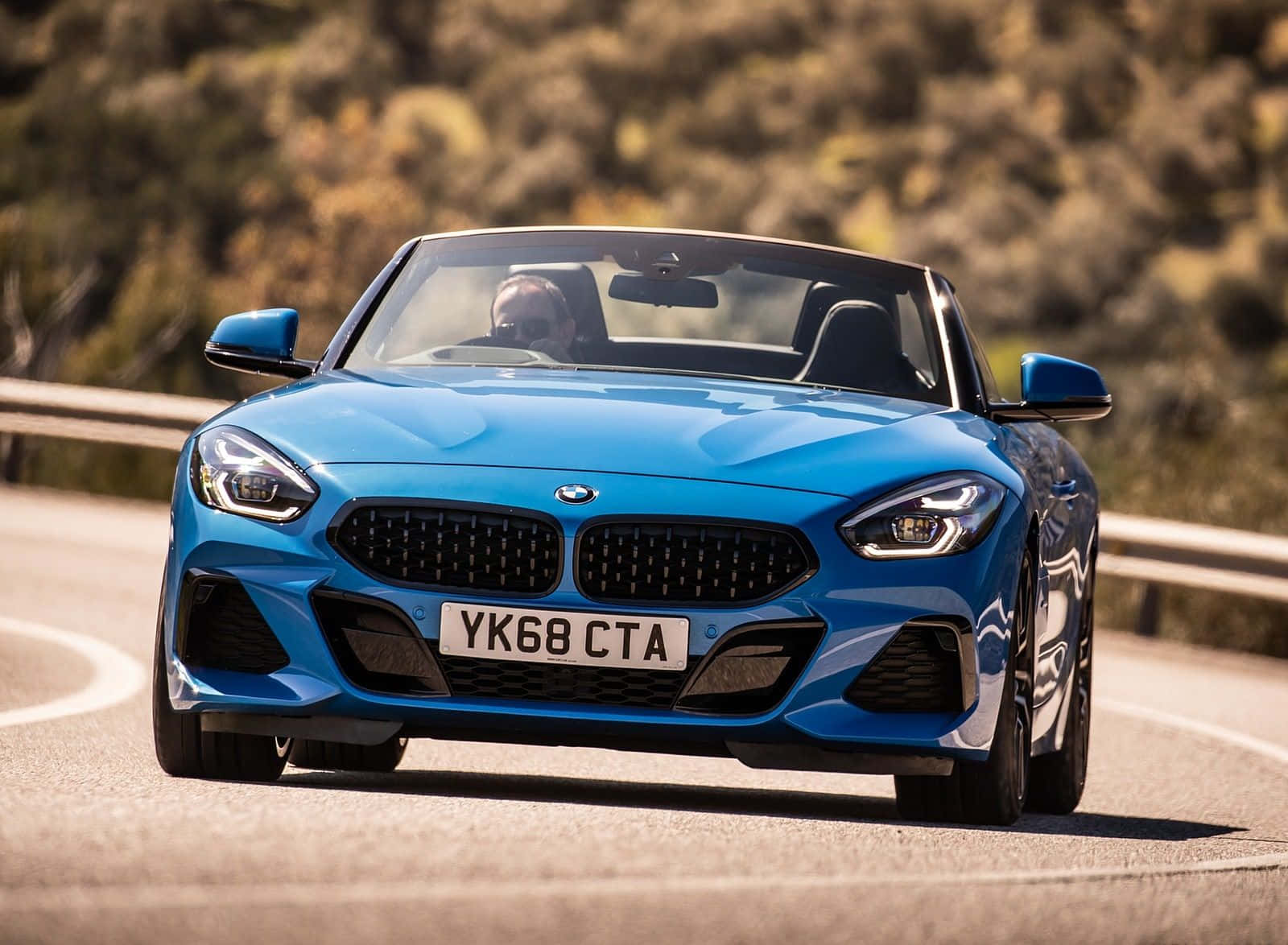 BMW Z4, convertible, winding mountain road, HD Desktop Wallpaper