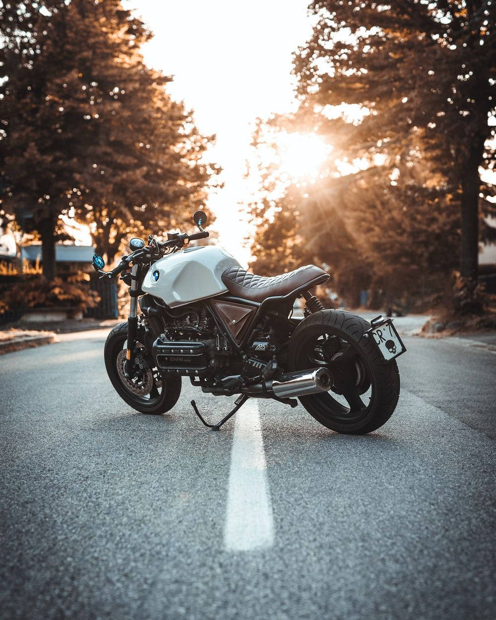 BMW, white, motorcycle, SD Phone Wallpaper