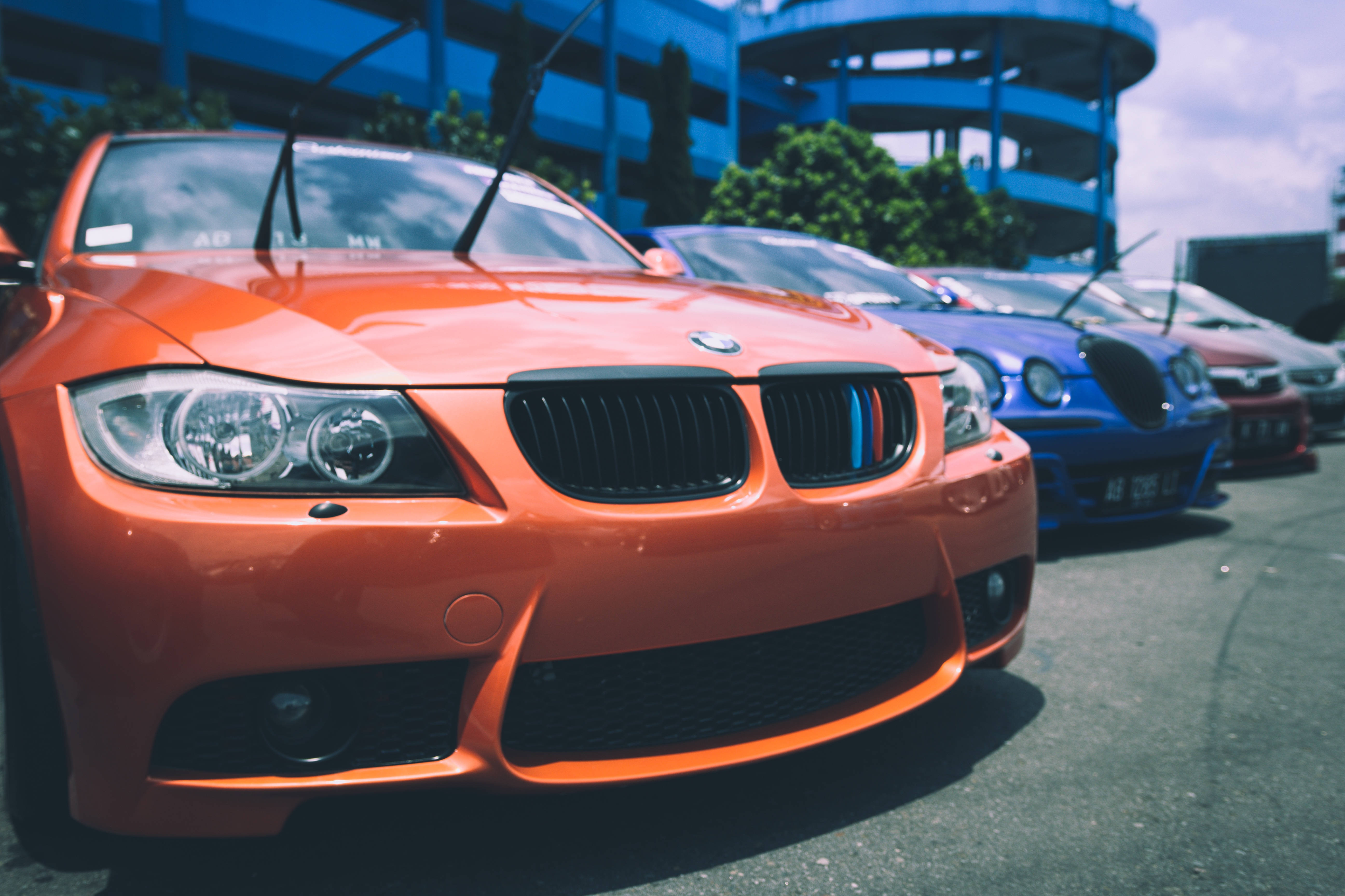 BMW, orange, sports car, 5K Desktop Wallpaper