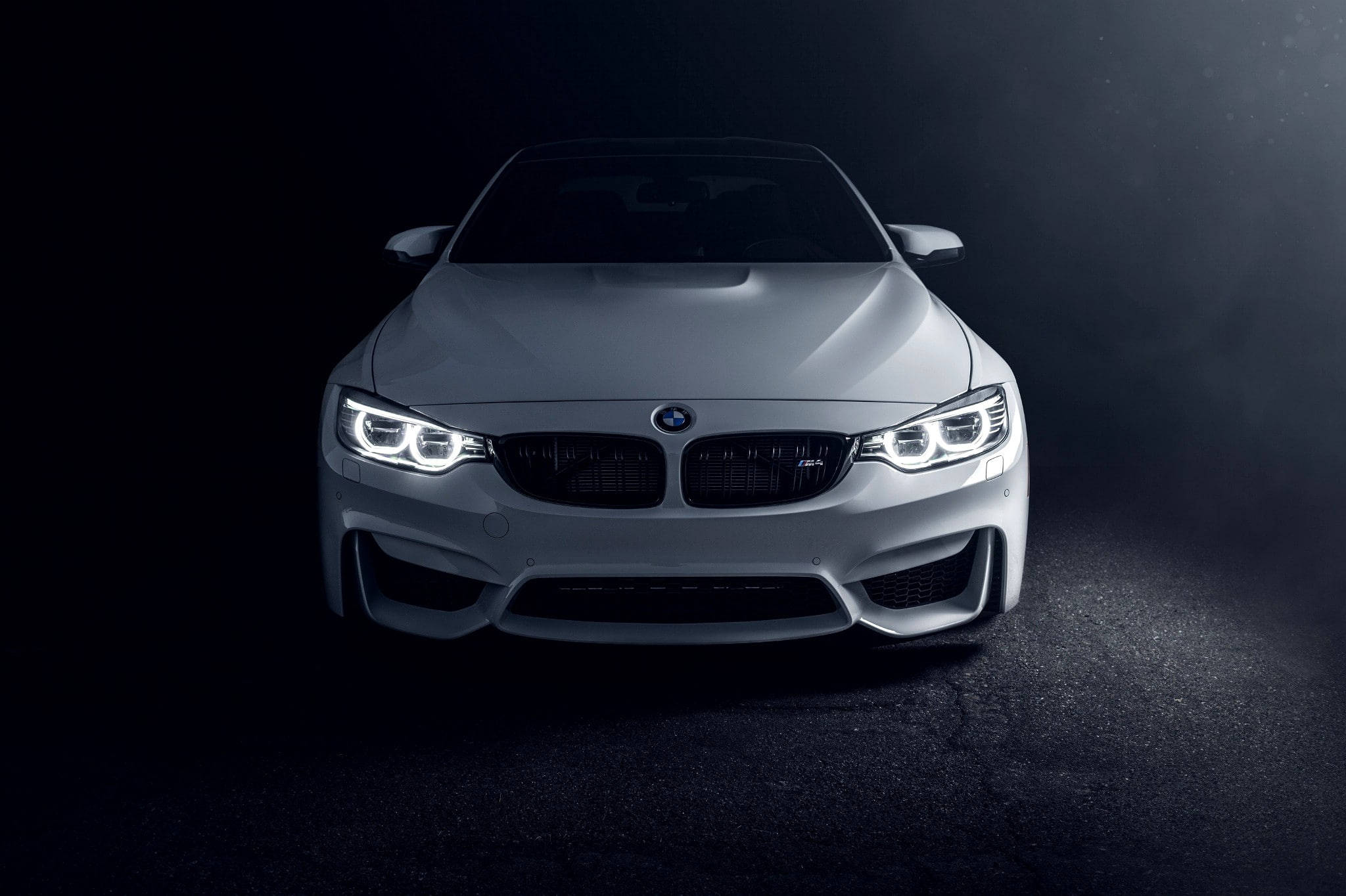 white M4, BMW, sports car, Full HD Desktop Wallpaper