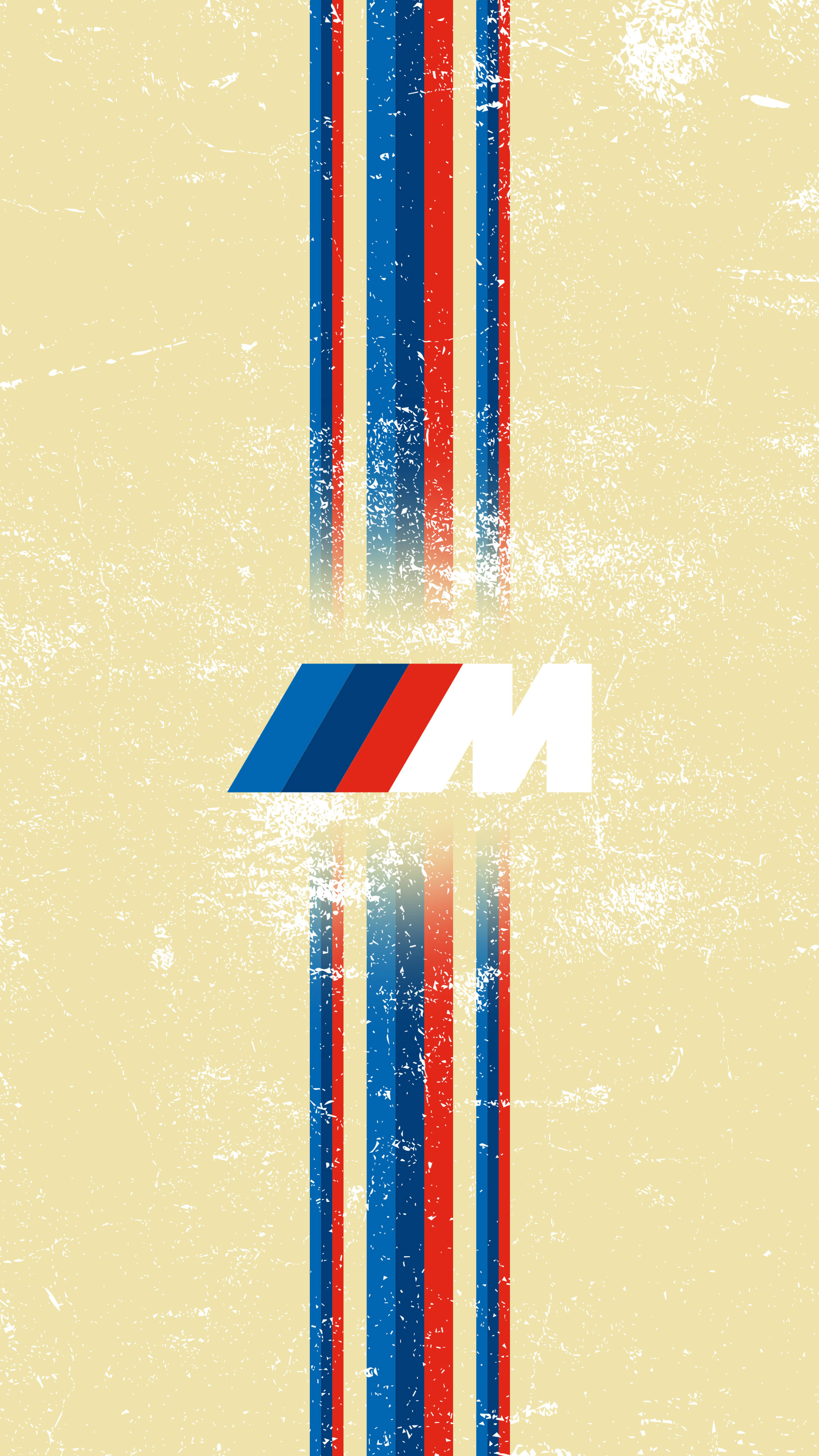 BMW M, blue red and white stripes, textured beige background, 4K Phone Wallpaper
