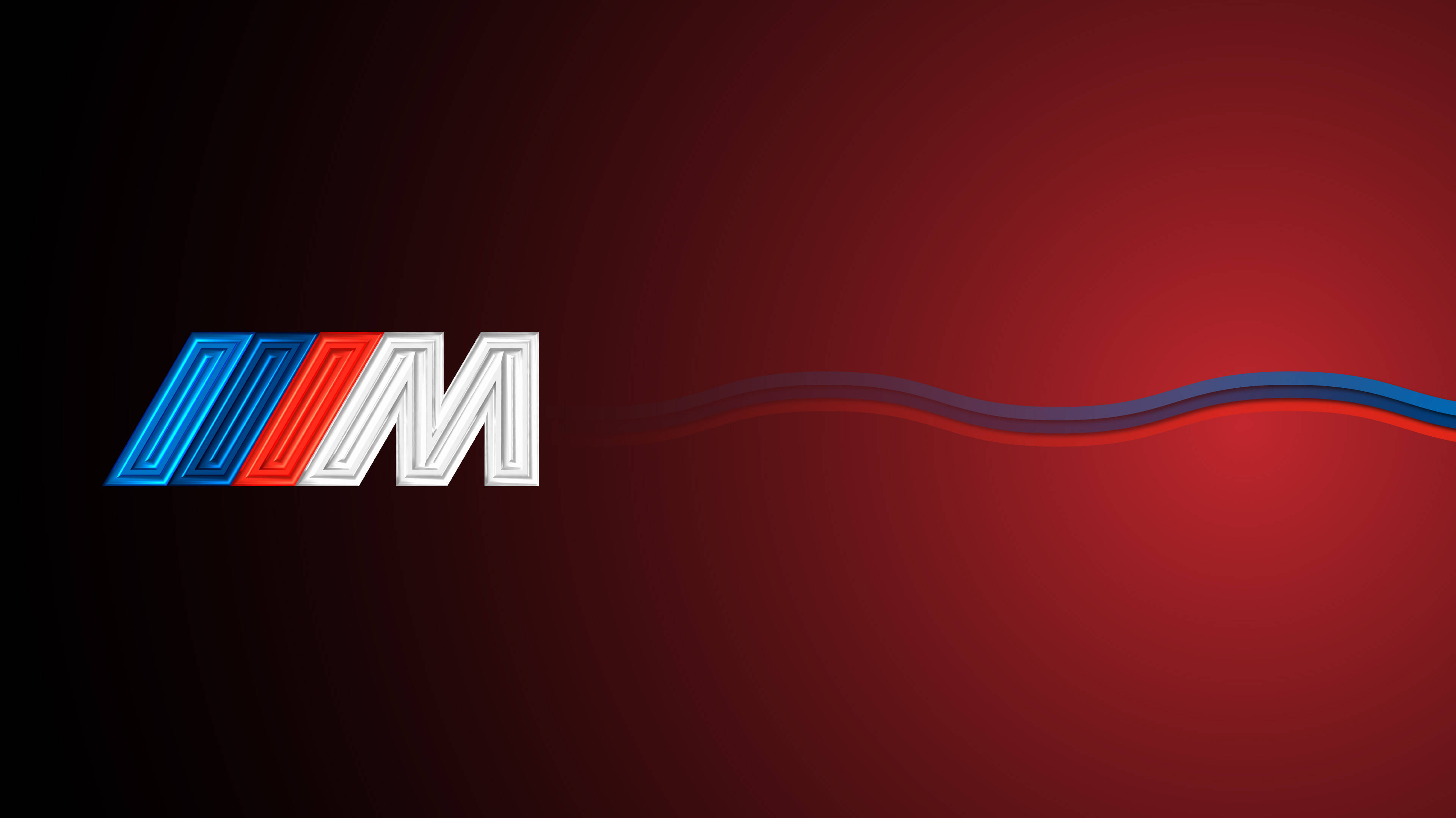 BMW M, gradient red, blue red and white, 4K Desktop Wallpaper