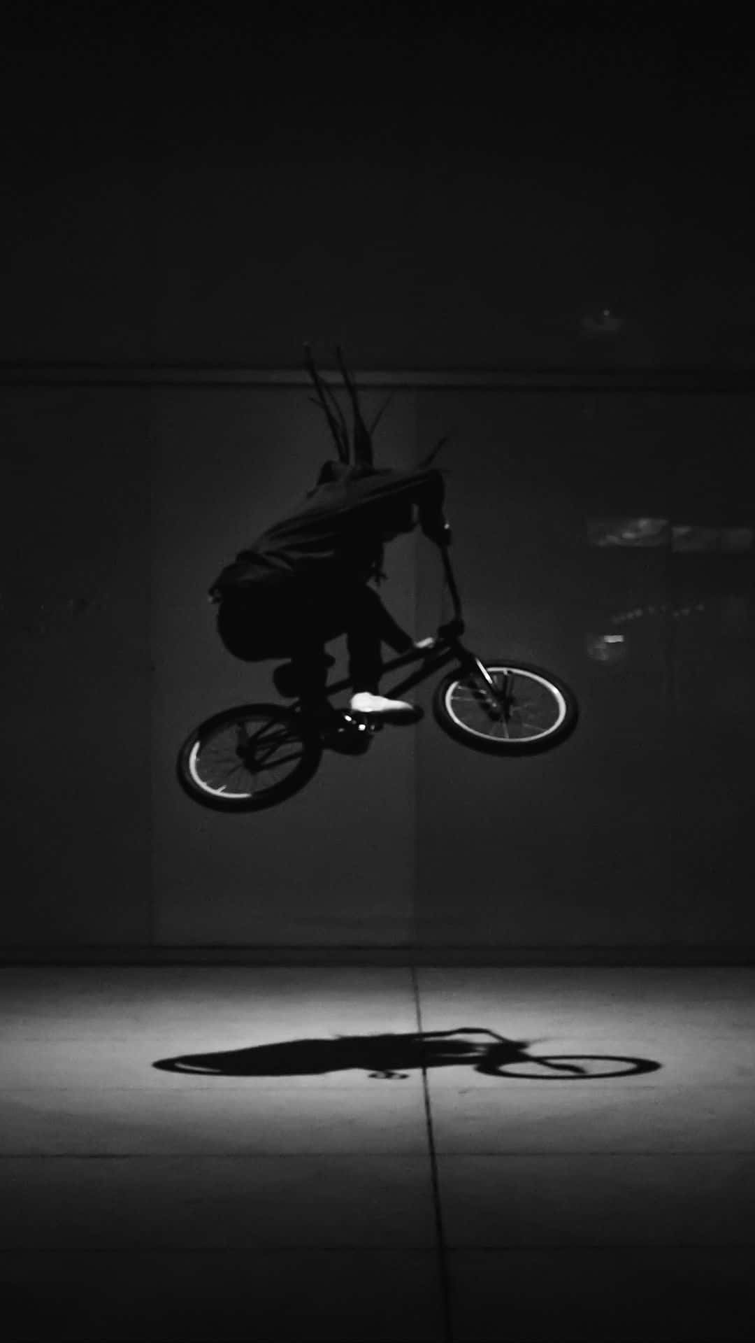 BMX ramp, bmx rider, silhouetted, Full HD Phone Wallpaper
