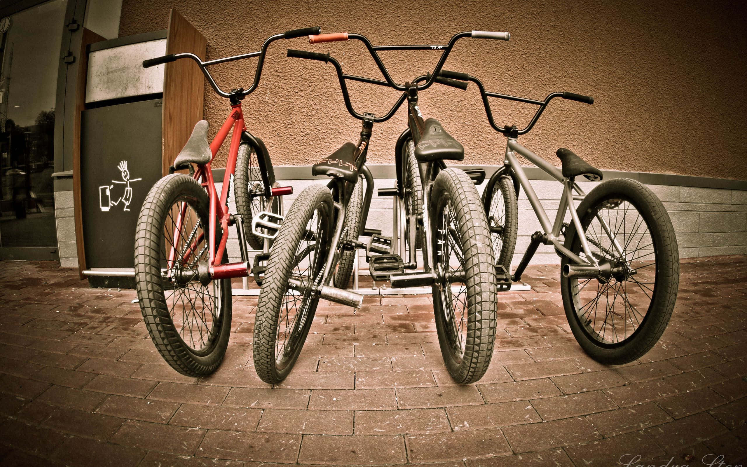 BMX, red, black, 2K Desktop Wallpaper