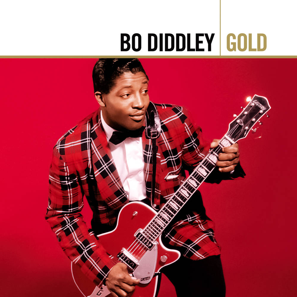 Bo Diddley, red plaid suit, red electric guitar, SD Desktop Wallpaper