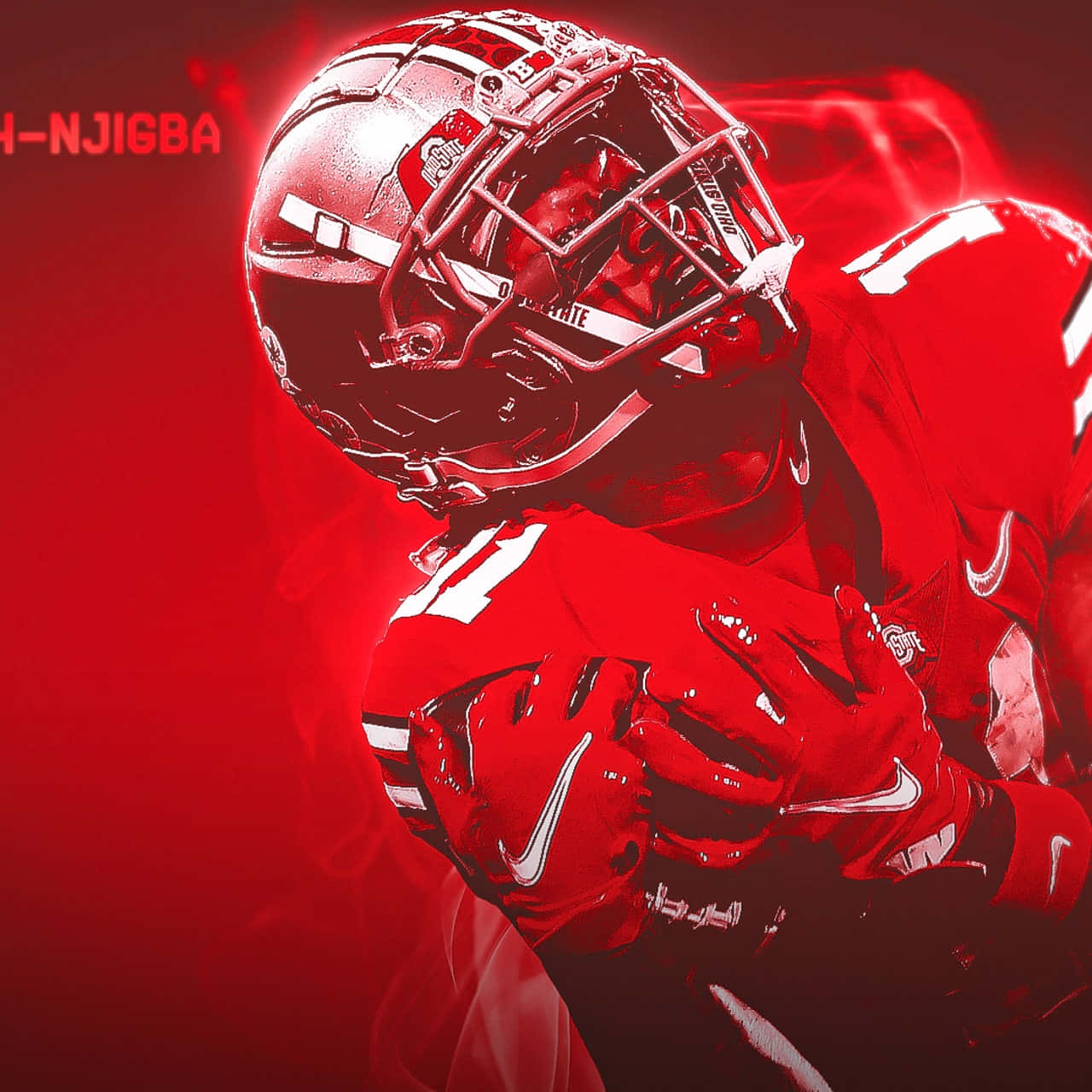 Bo Jackson, red gear, glowing red background, HD Desktop Wallpaper