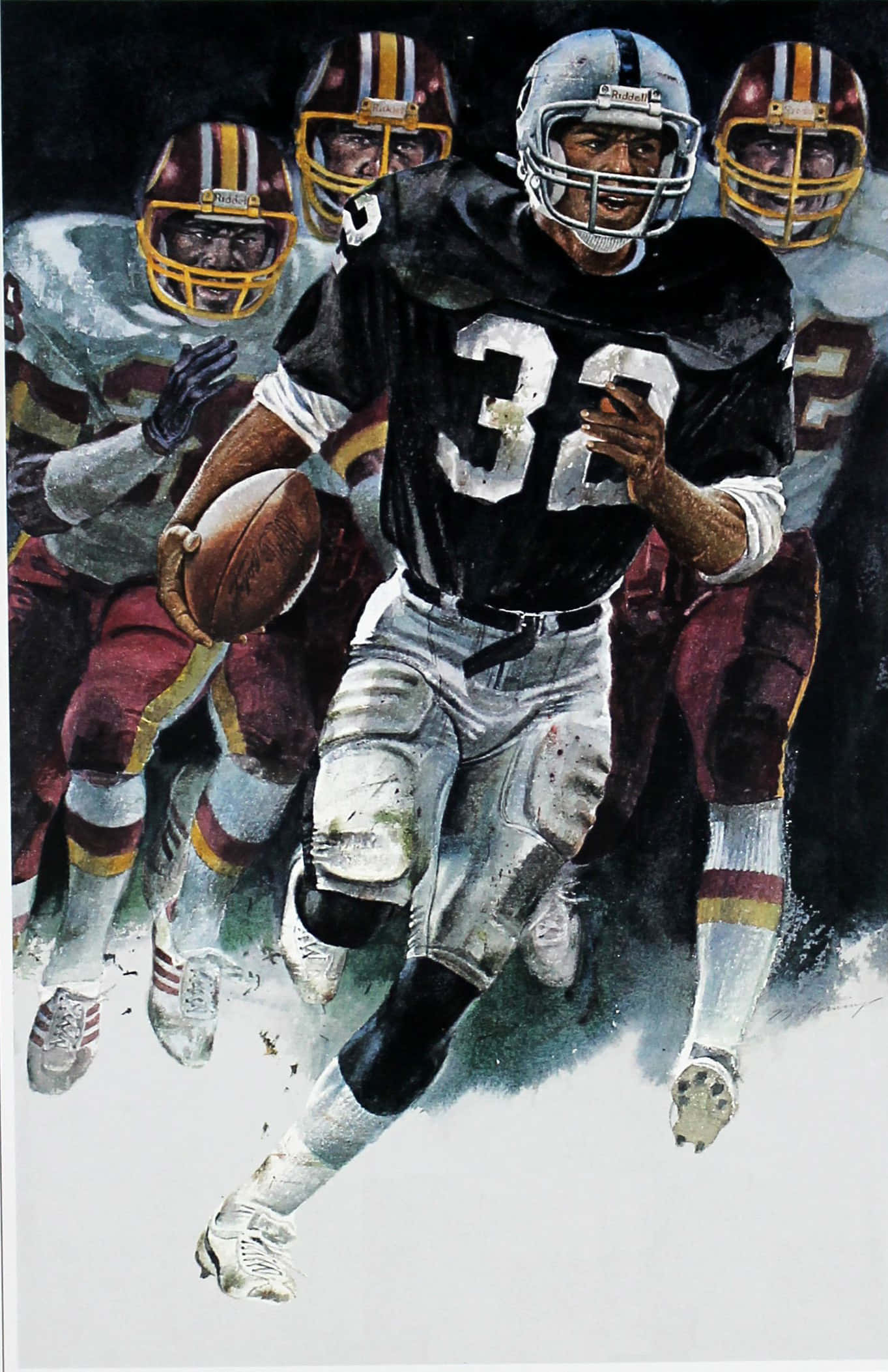 Bo Jackson, black jersey number 32, football player, Full HD Phone Wallpaper
