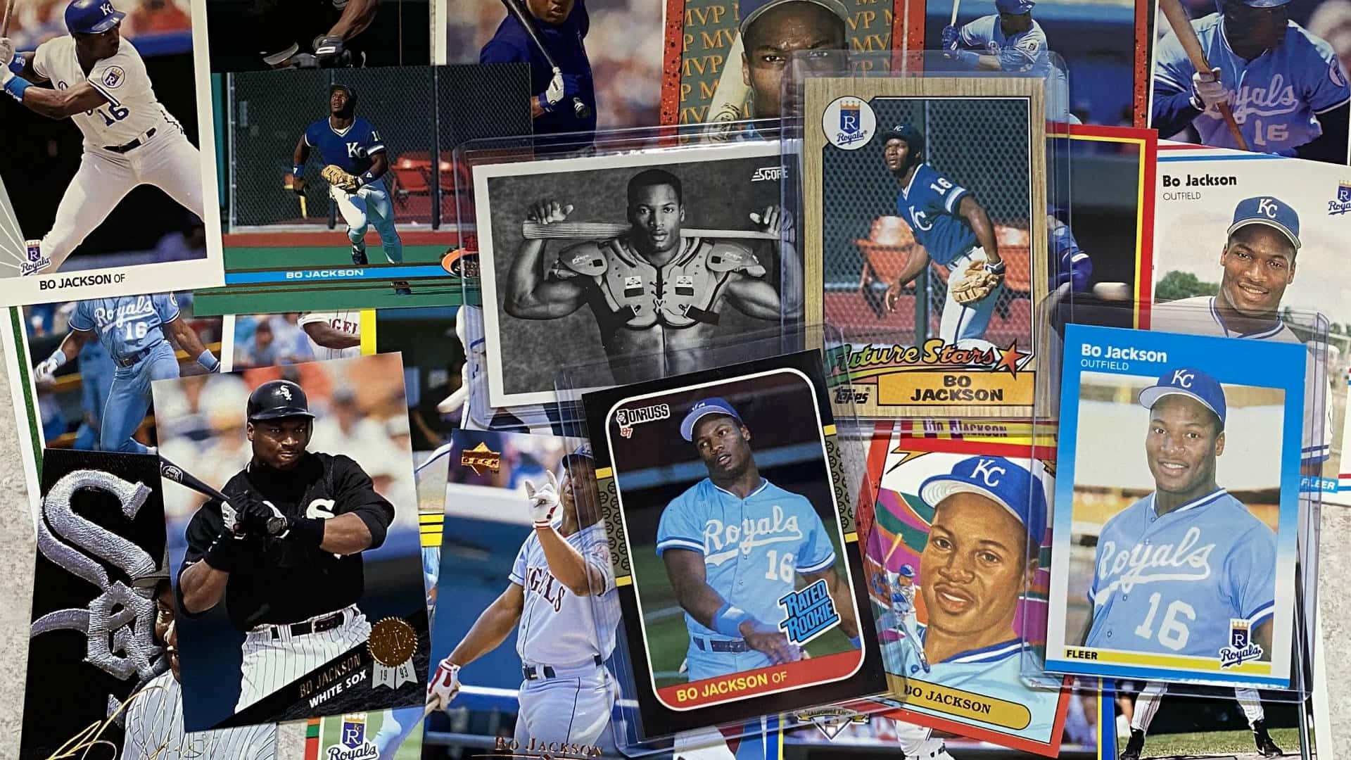 Bo Jackson, trading cards, baseball, Full HD Desktop Wallpaper