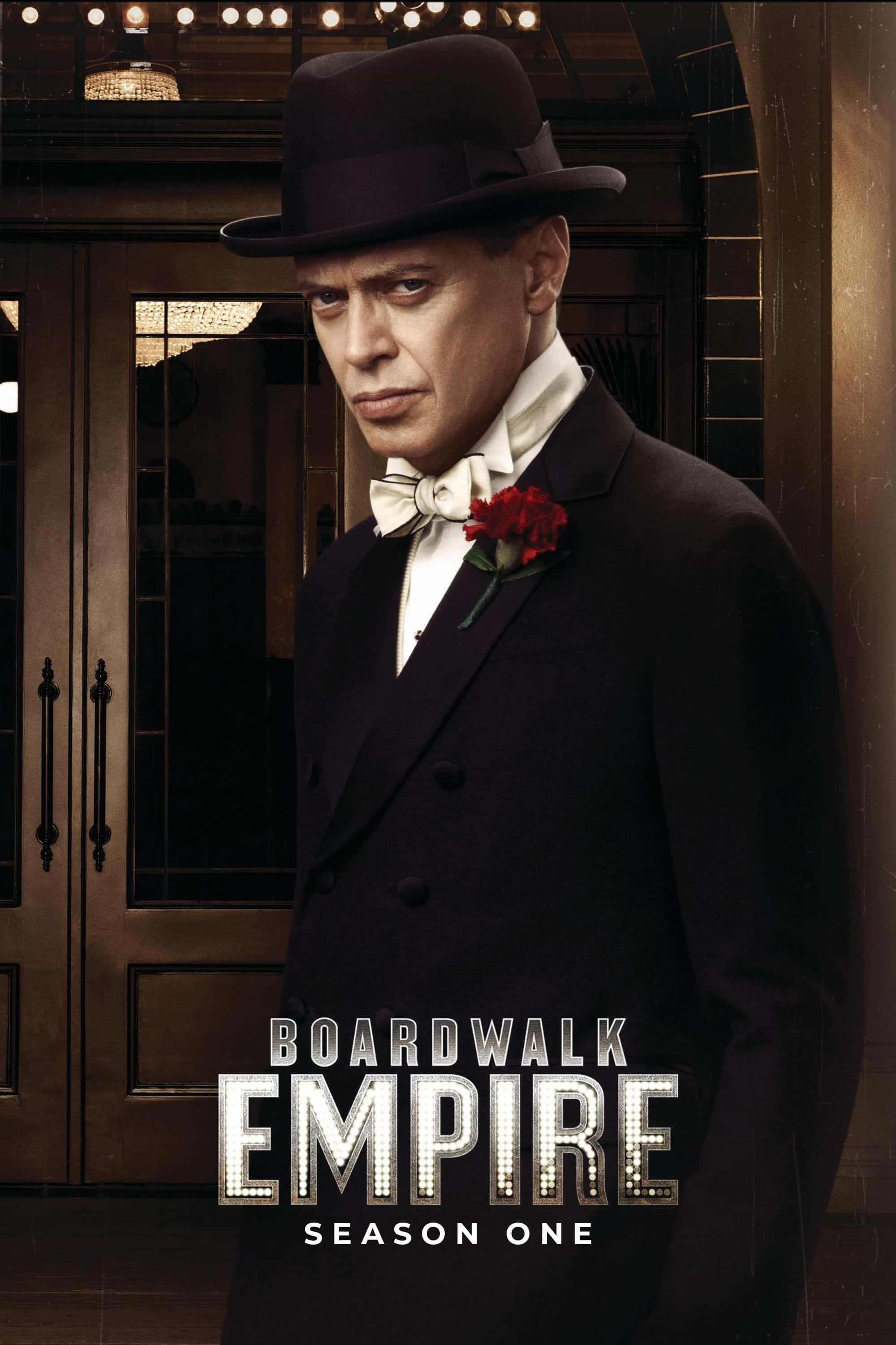 Boardwalk Empire, red rose, dark suit, 2K Phone Wallpaper